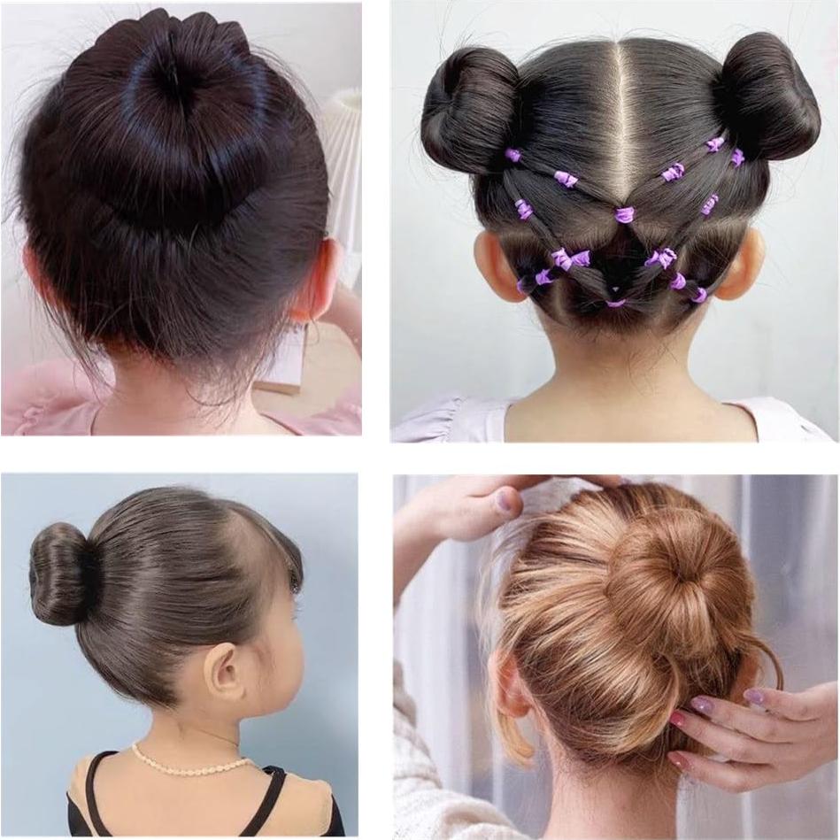 Juego de Hacedores de Moños de Cabello Beige SQULIGT 12 Piezas 6 cm