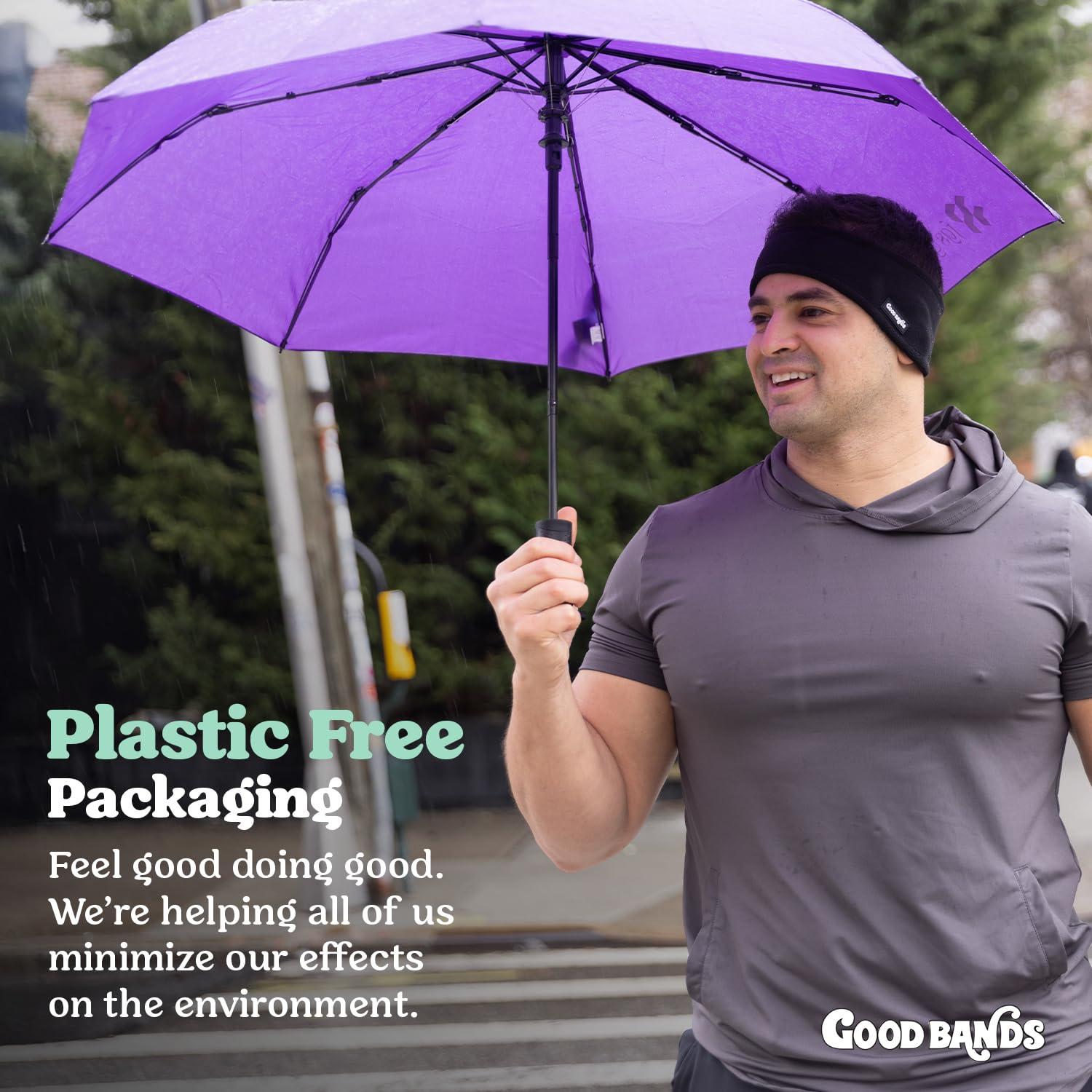 Diadema de Forro Polar Unisex Good Bands - Negro - 1 Cuenta