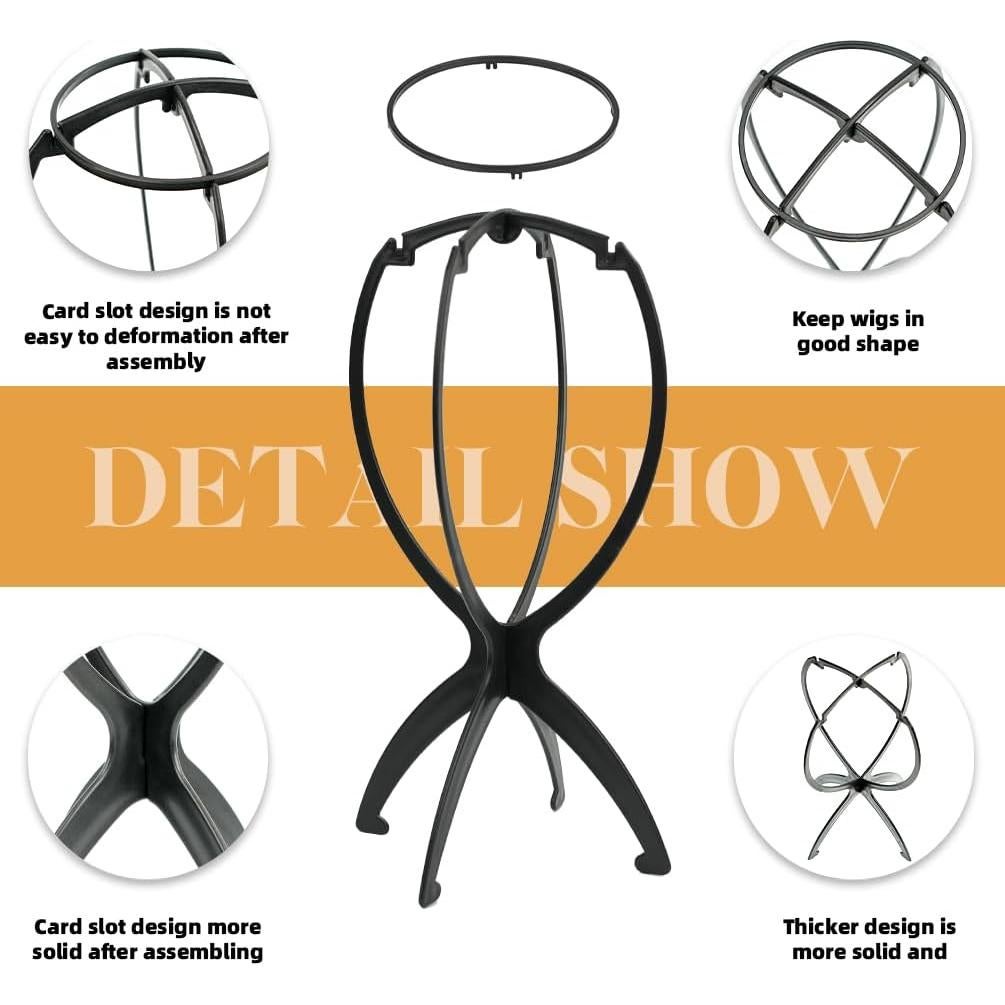 Paquete de 4 Soportes de Peluca Portátiles Quesdom 35.3 cm