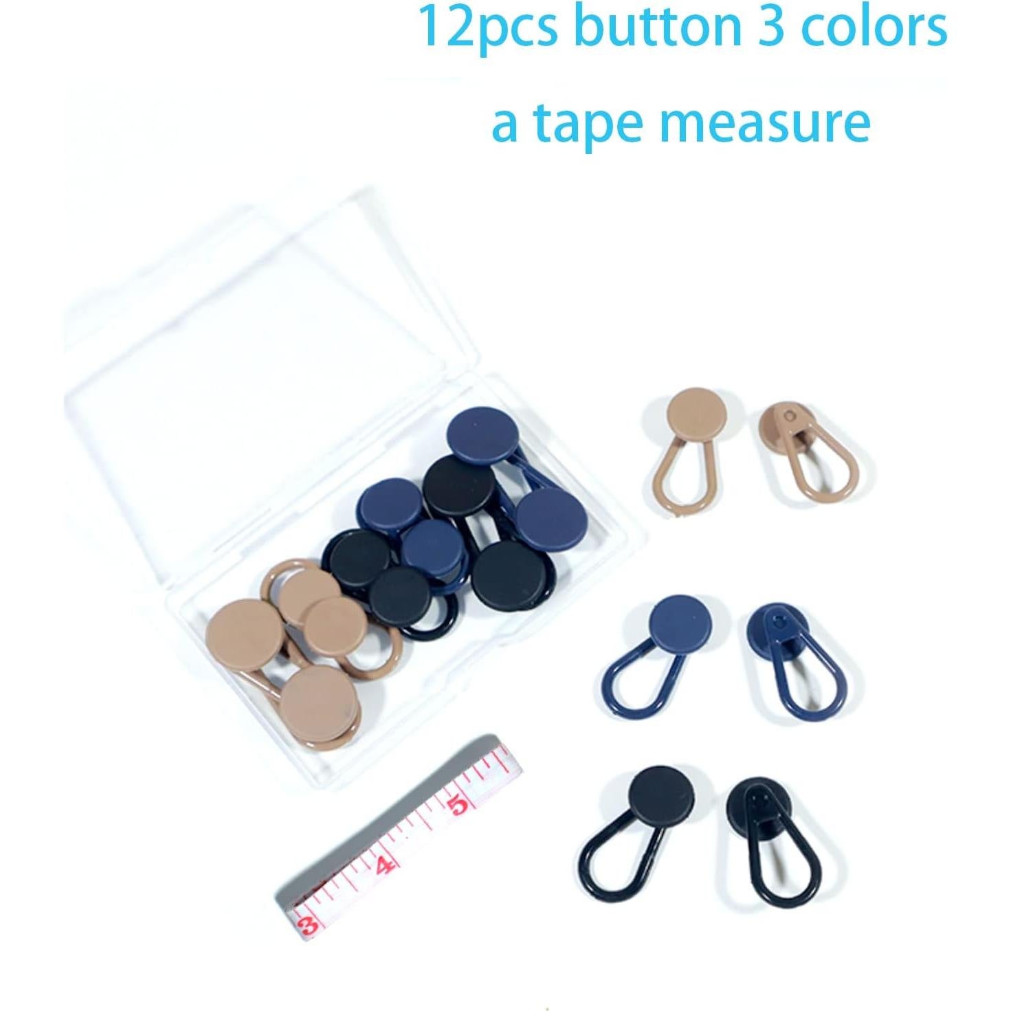 Extensores de Botones para Pantalones Moruiero 12 Pcs 1.52-1.78 cm
