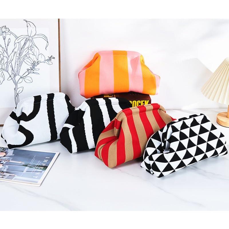 Bolso de Mano de Playa DIHKLCIO Tejido de Crochet Negro 30x20cm