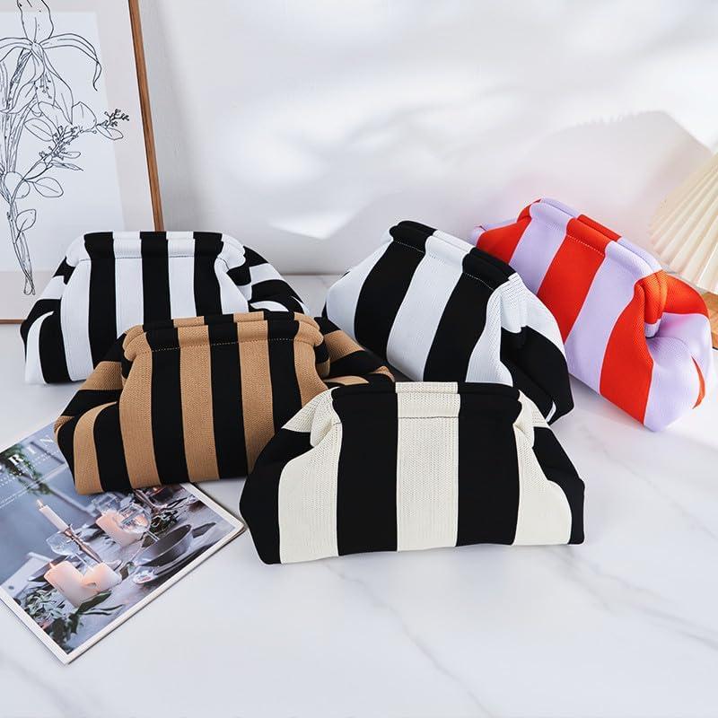 Bolso de Mano de Playa DIHKLCIO Tejido de Crochet Negro 30x20cm