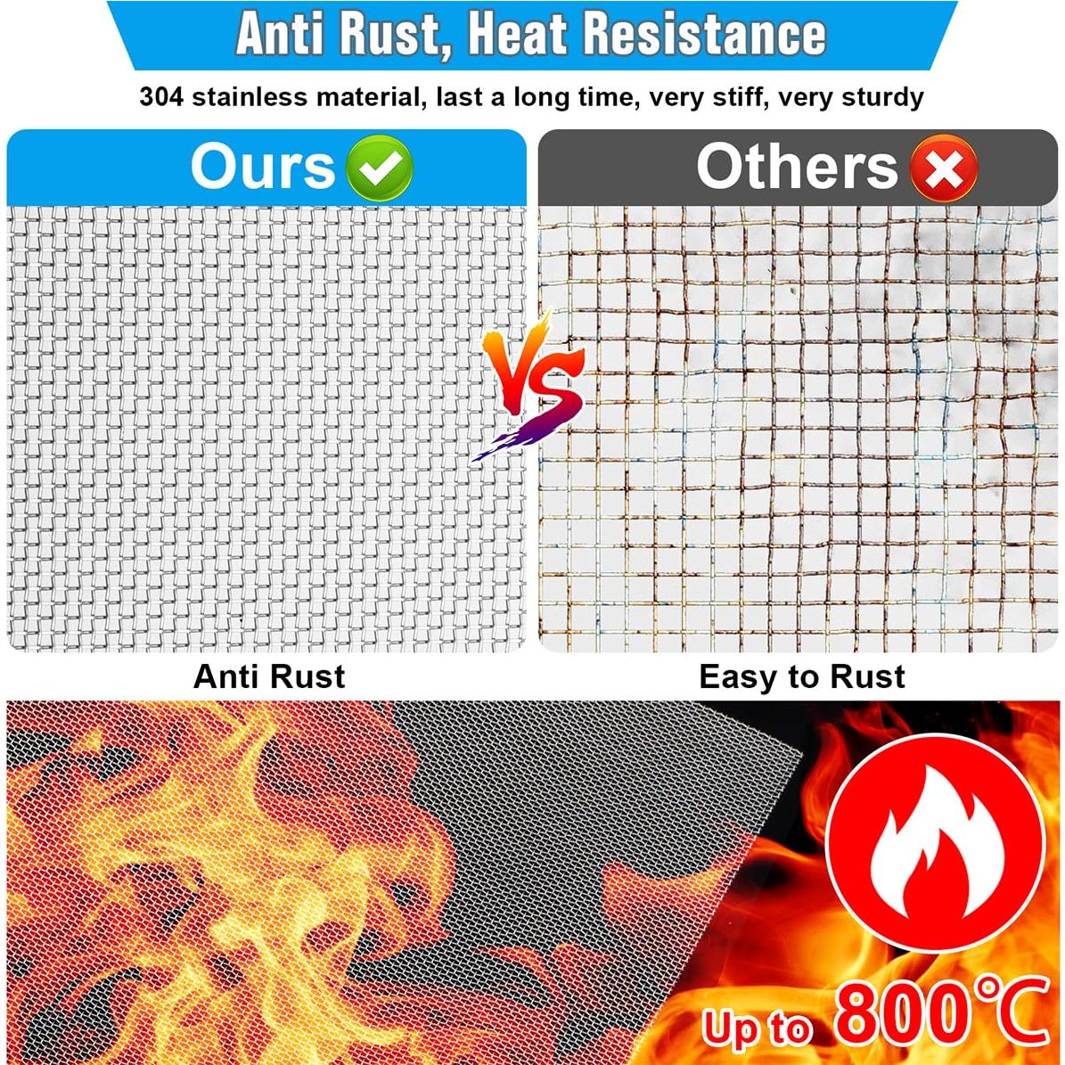 Malla de Alambre Inoxidable Valchoose 300x210mm 4 Pack