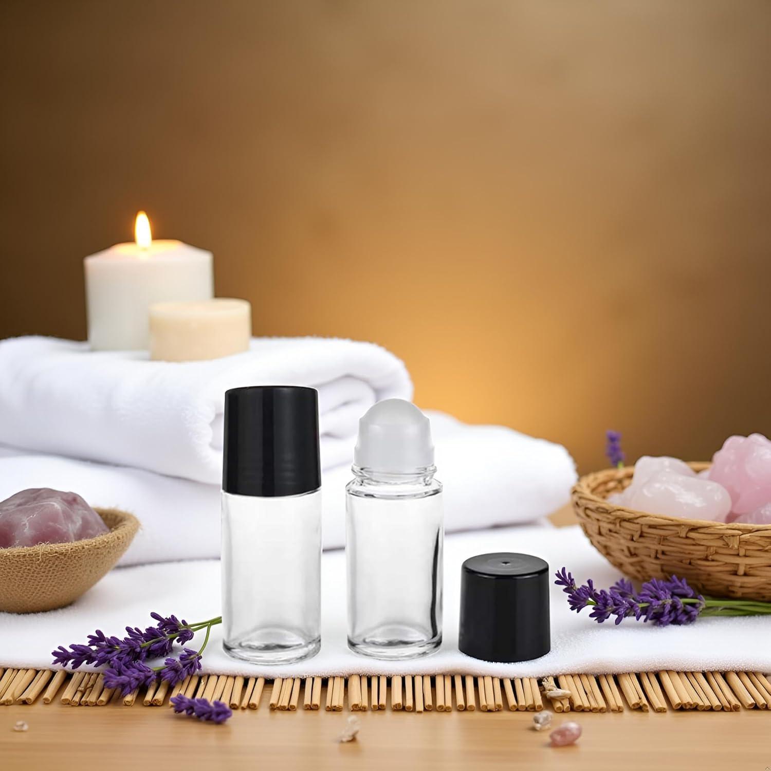 2 Botellas Roller de Vidrio 30ML Galepromot para Aceites Esenciales