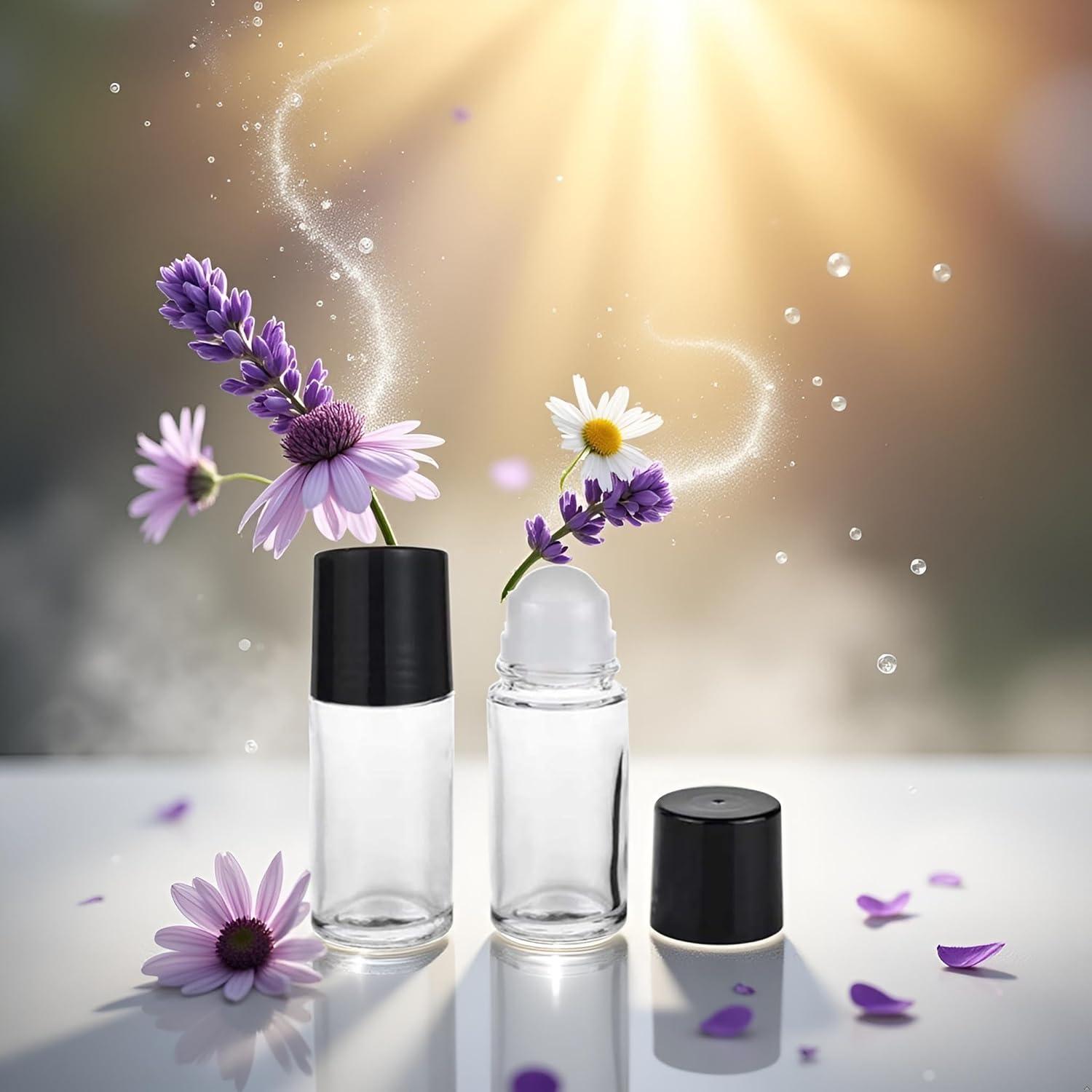 2 Botellas Roller de Vidrio 30ML Galepromot para Aceites Esenciales