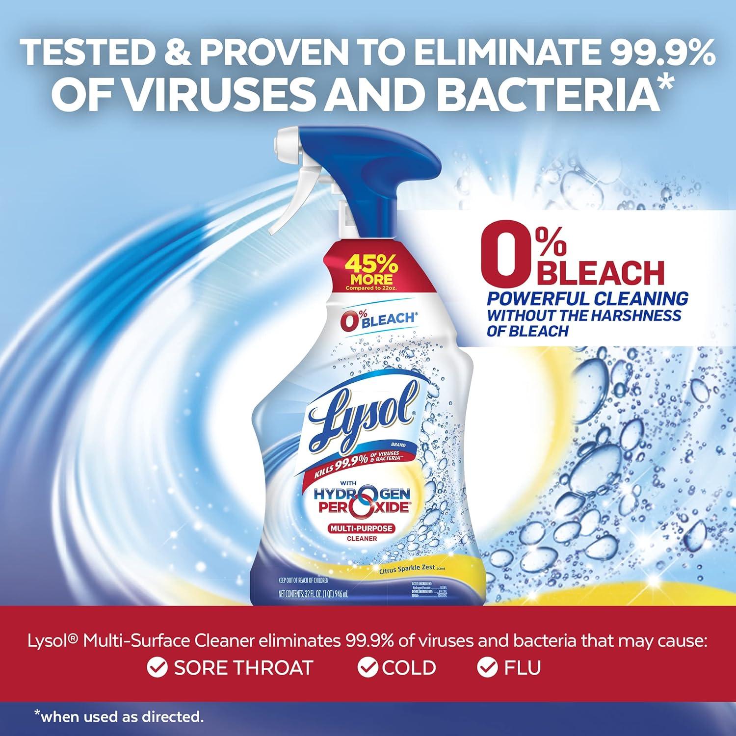 Limpiador Multiusos Lysol Peróxido de Hidrógeno 0.95L Cítrico
