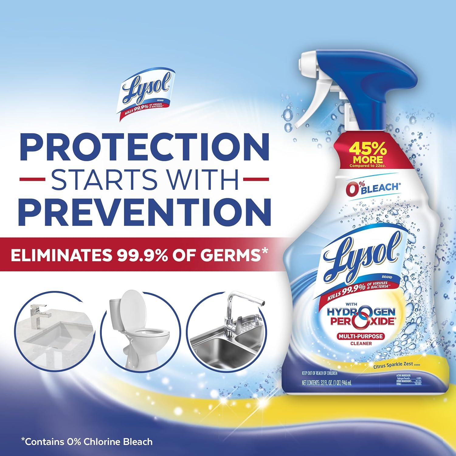 Limpiador Multiusos Lysol Peróxido de Hidrógeno 0.95L Cítrico