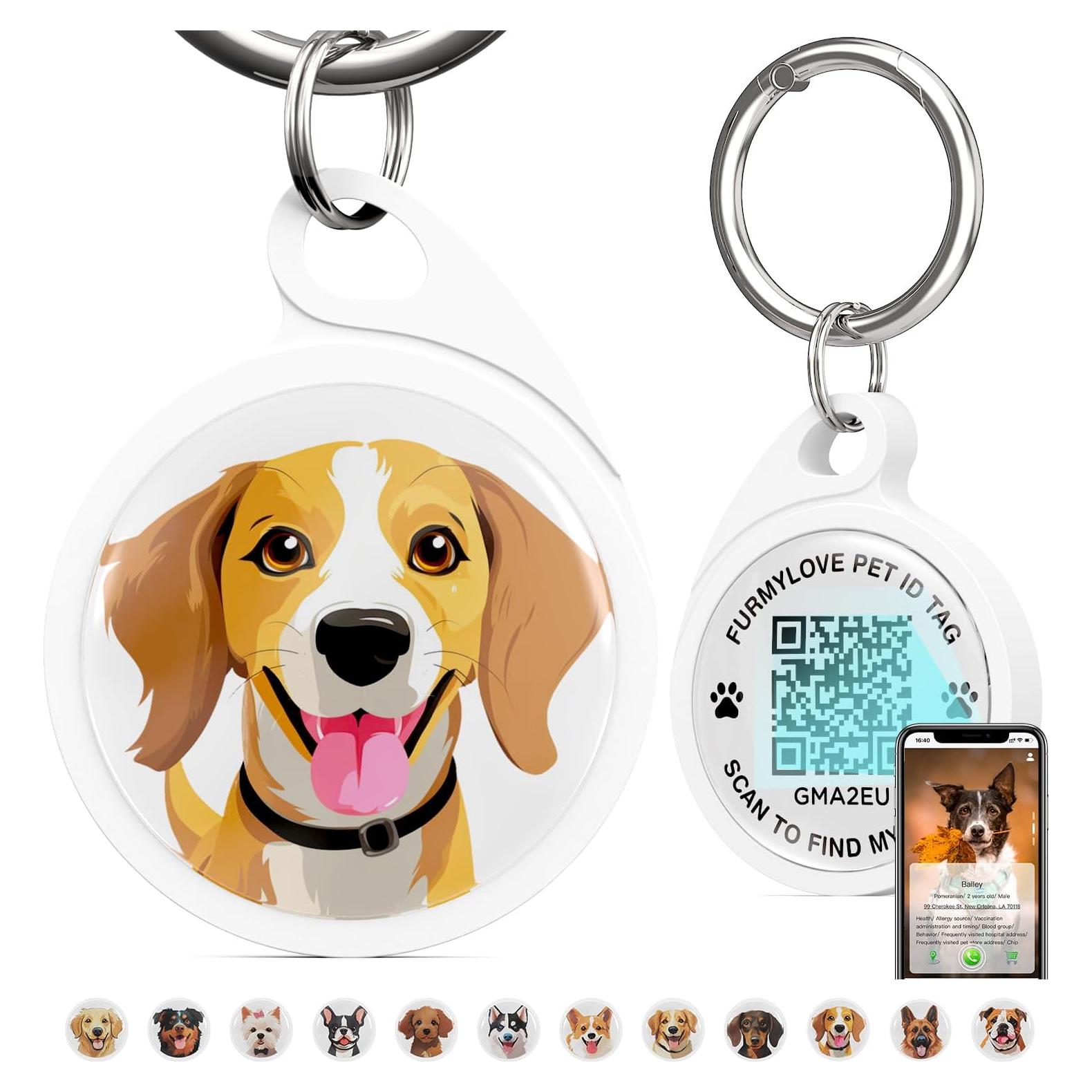 Etiqueta de Identificación para Perro FURMYLOVE Beagle QR