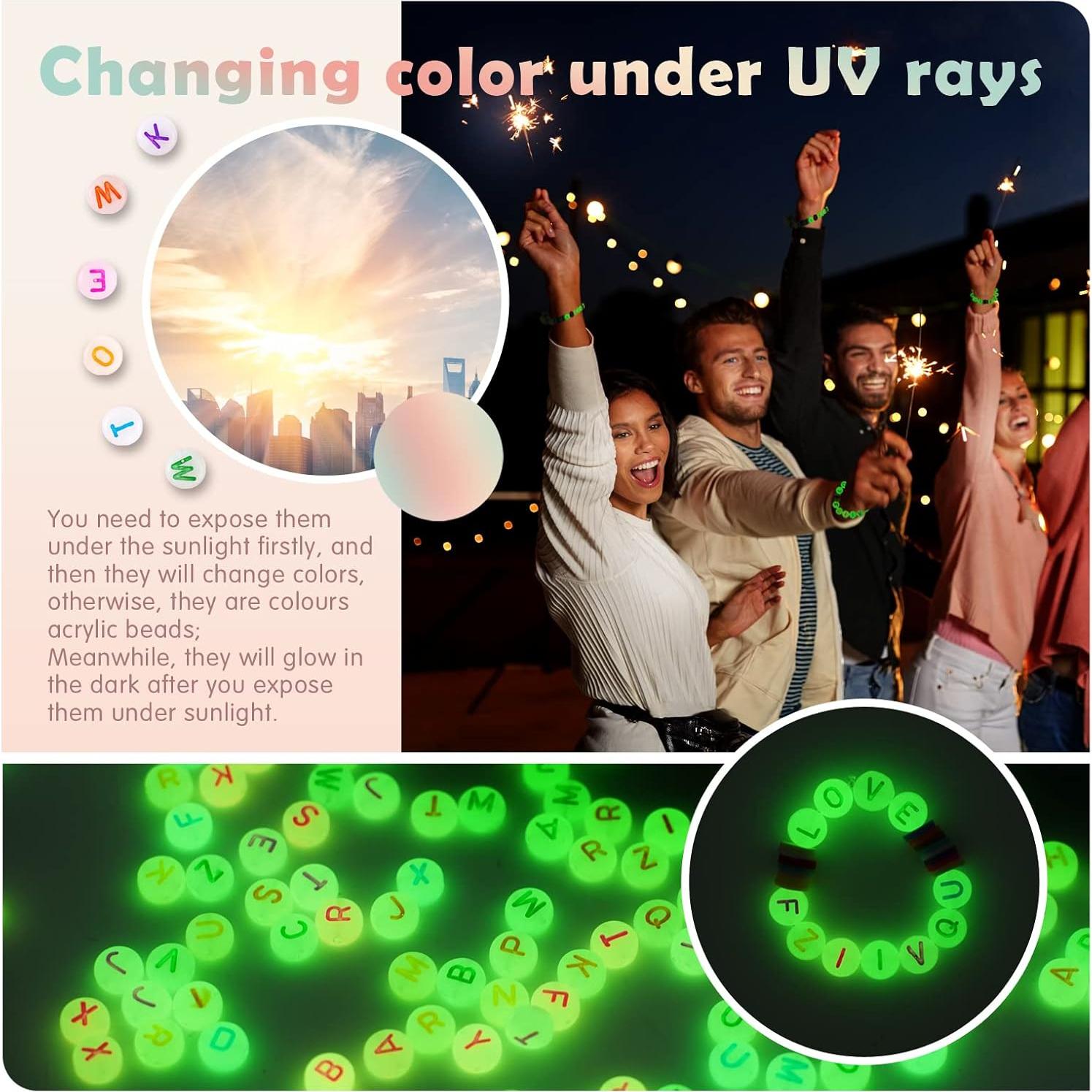 Kit de Fabricación de Pulseras FZIIVQU 6100 Piezas 24 Colores