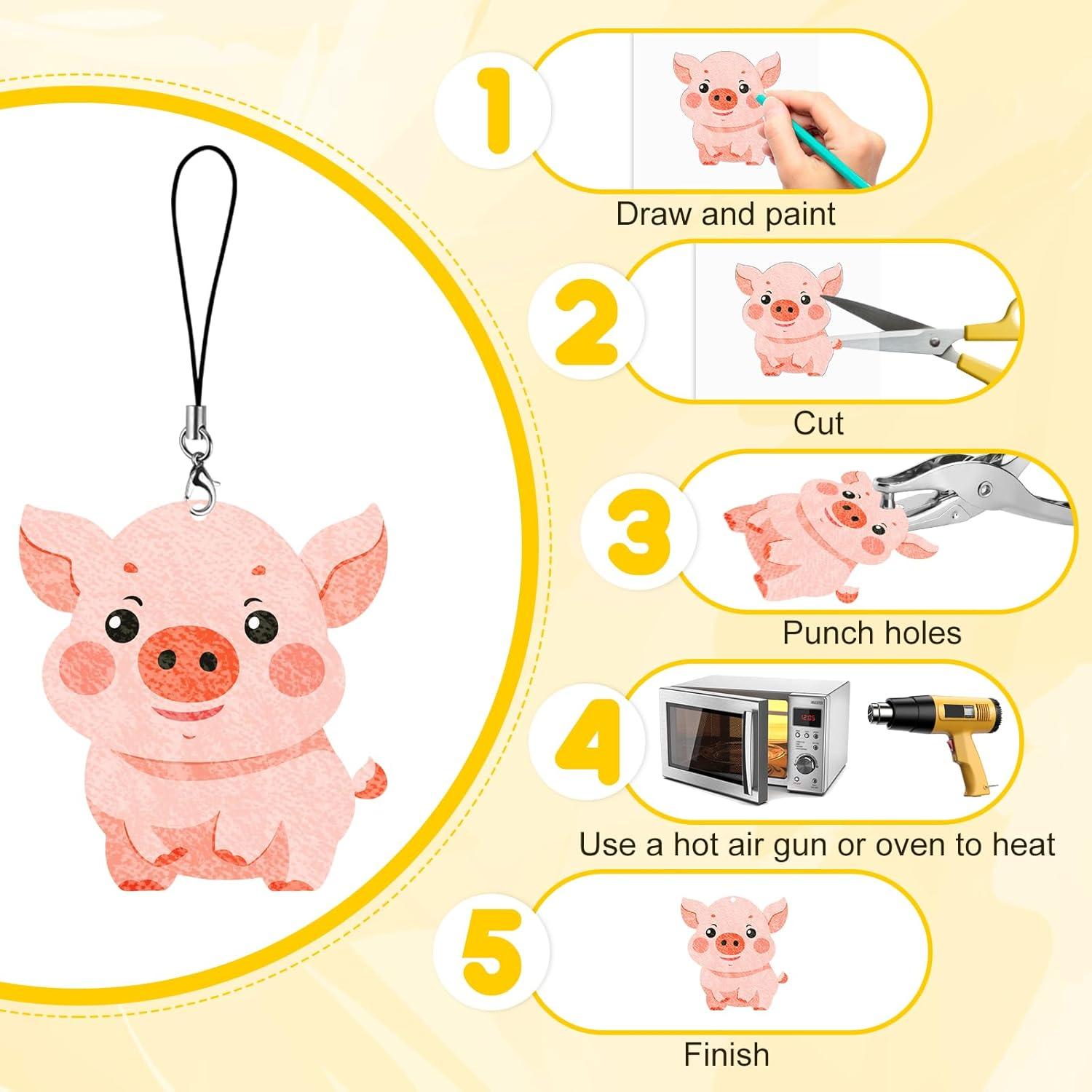 Kit de Arte Termocontraíble Bouiexye 146 Piezas - Hojas y Llaveros