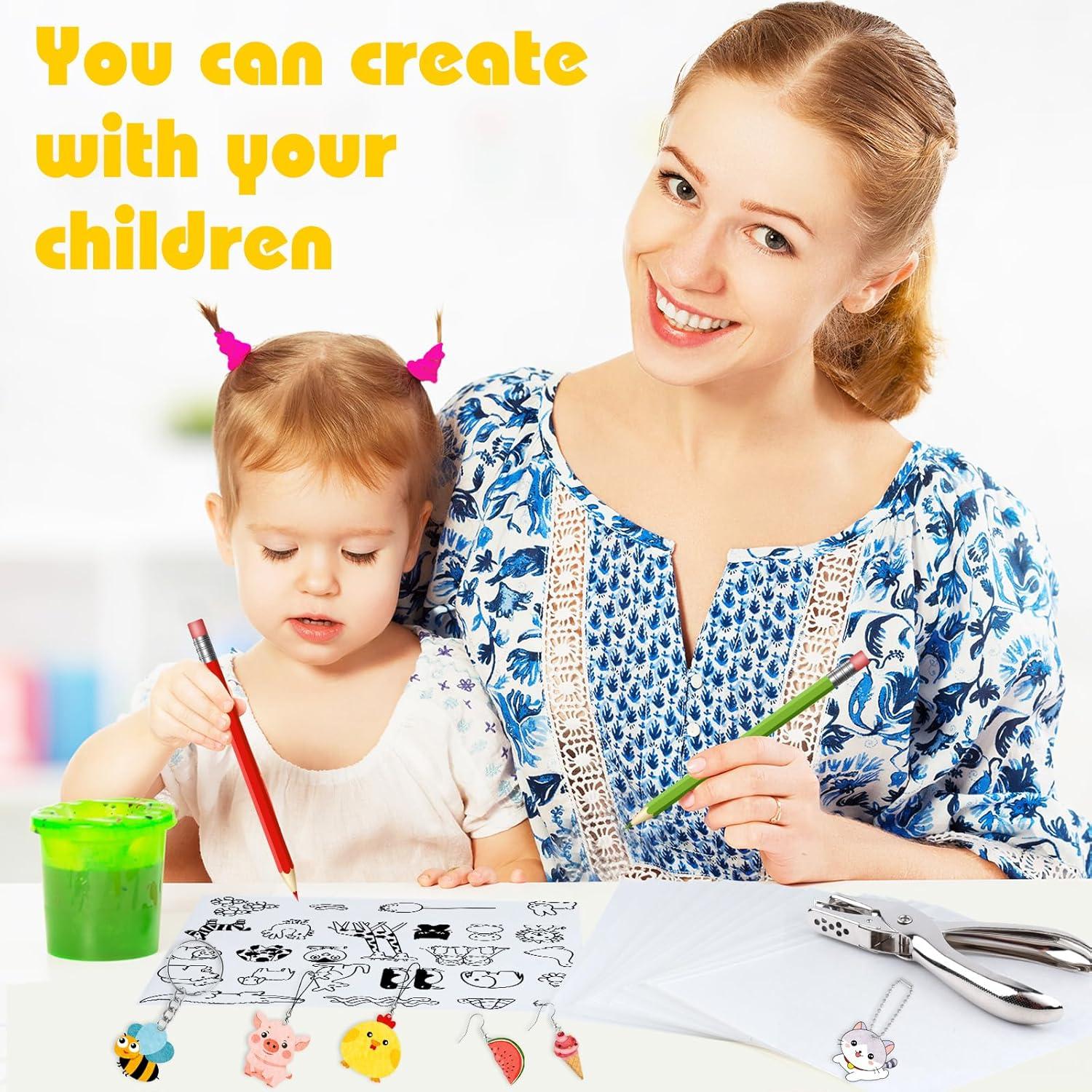 Kit de Arte Termocontraíble Bouiexye 146 Piezas - Hojas y Llaveros