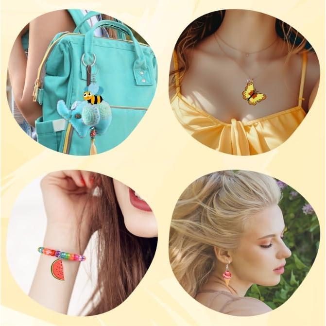 Kit de Arte Termocontraíble Bouiexye 146 Piezas - Hojas y Llaveros