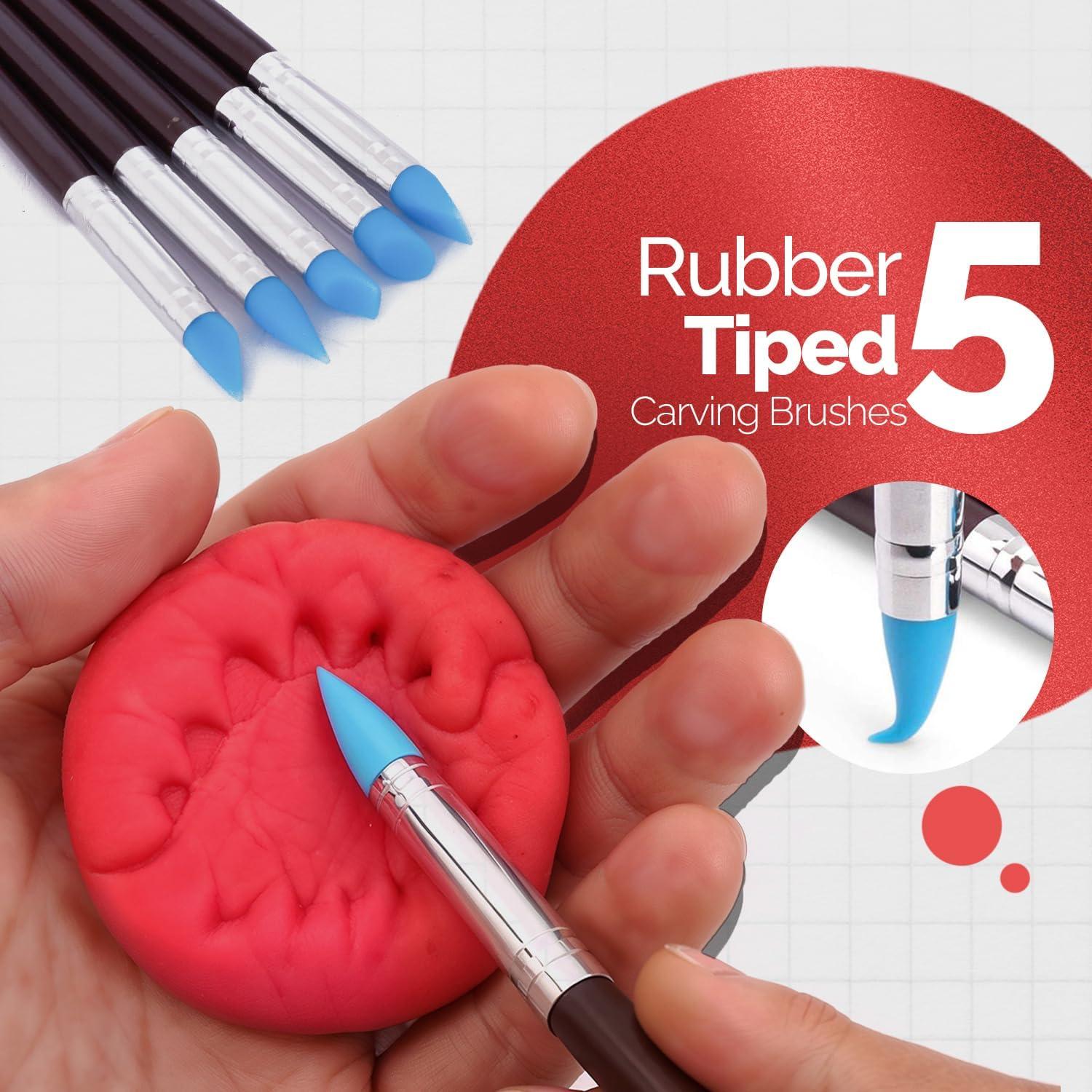 Kit de Herramientas de Arcilla WUMAKES 25 Piezas con Bolsa