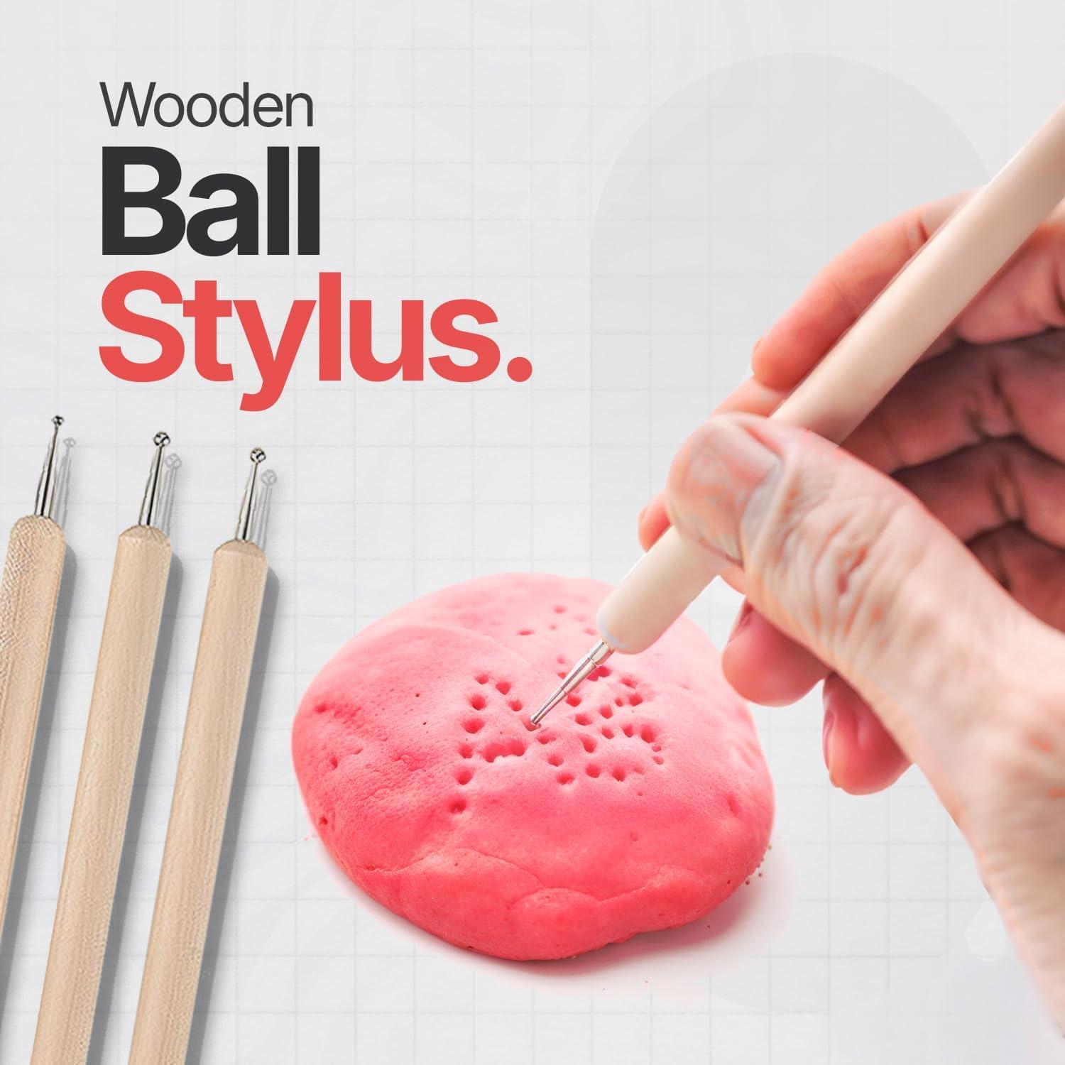 Kit de Herramientas de Arcilla WUMAKES 25 Piezas con Bolsa