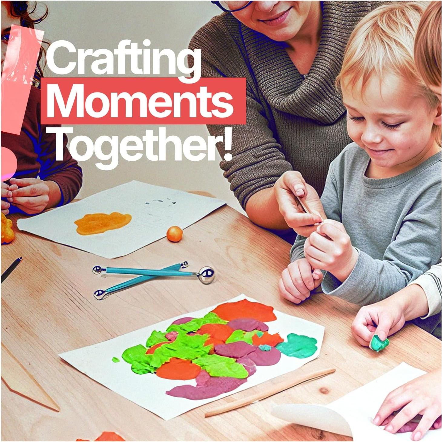 Kit de Herramientas de Arcilla WUMAKES 25 Piezas con Bolsa