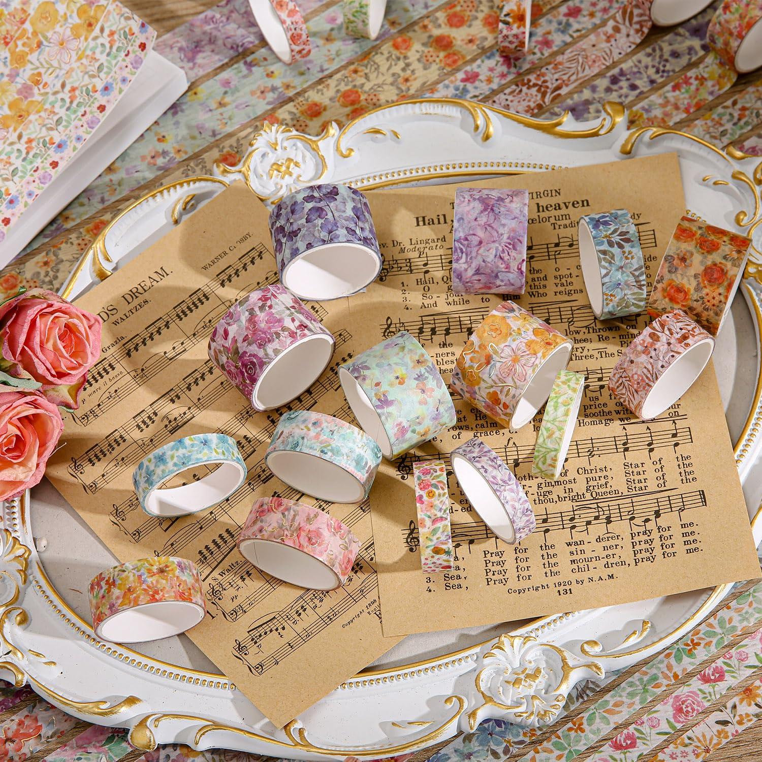 Conjunto de 32 Rollos de Cinta Washi Floral PAGEMORE 2m