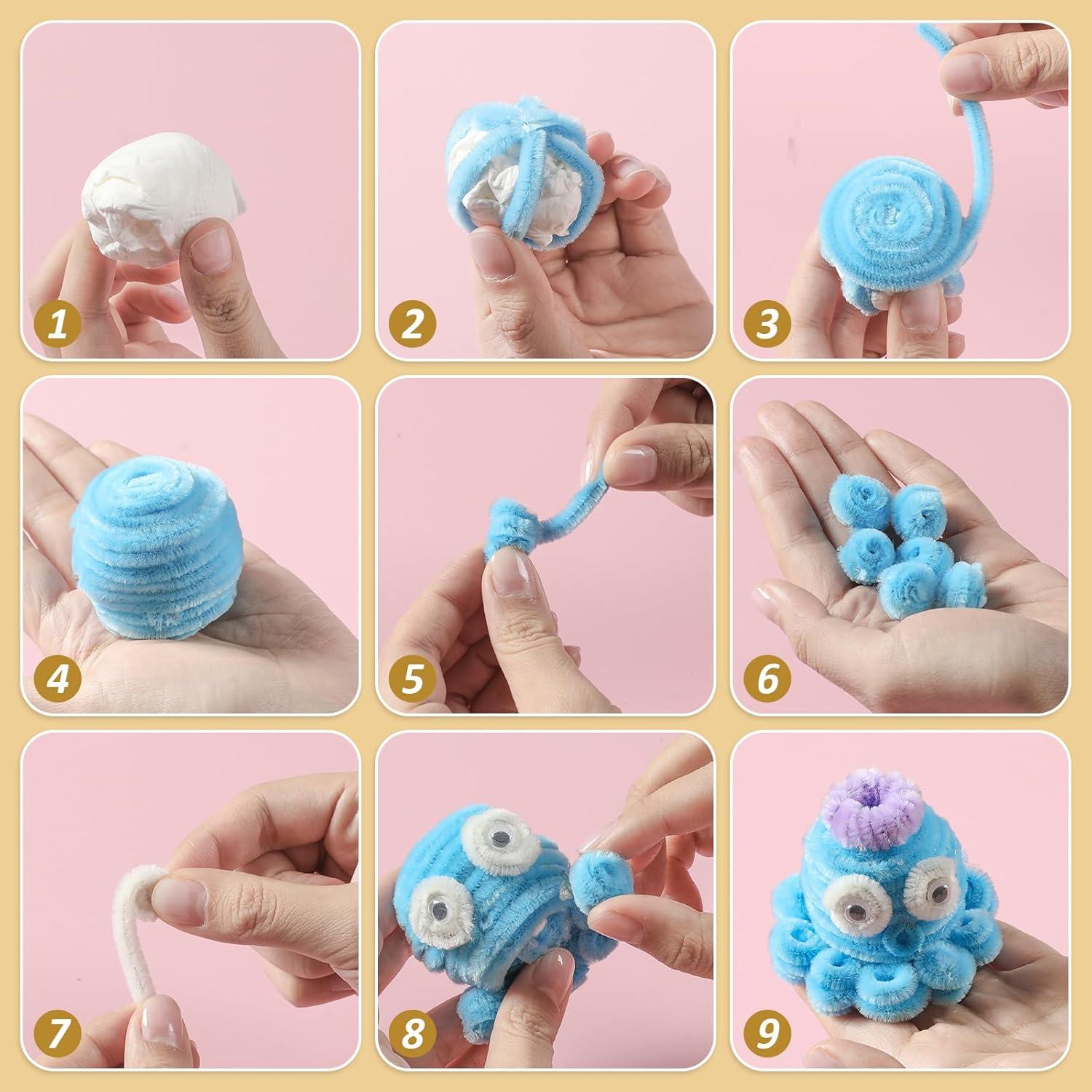 Limpiapipas Gruesos POIKSHARK 400 Pcs 20 Colores 30.48cm