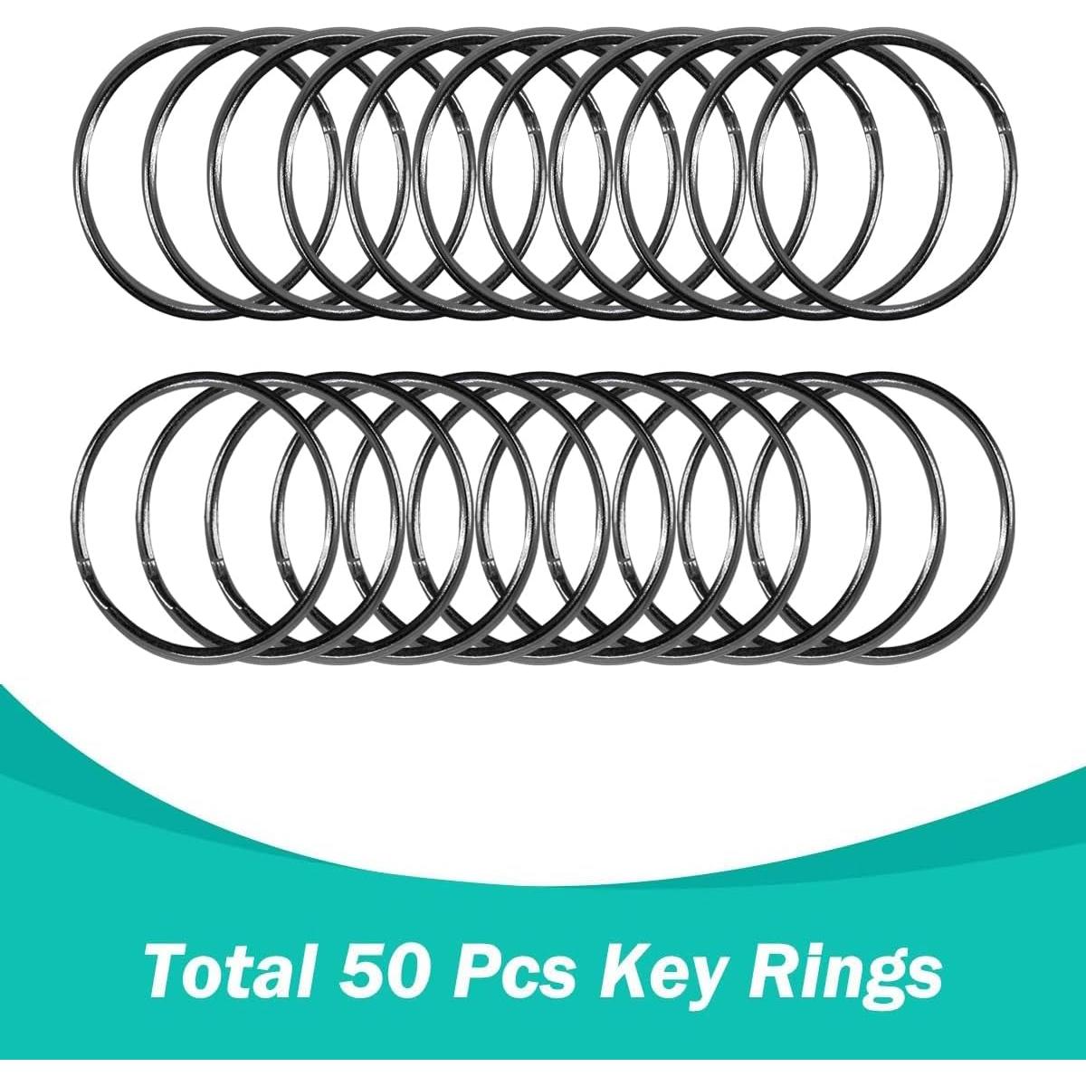 100 Ganchos de Snap Giratorios Segauin con Anillos de Llave Negros