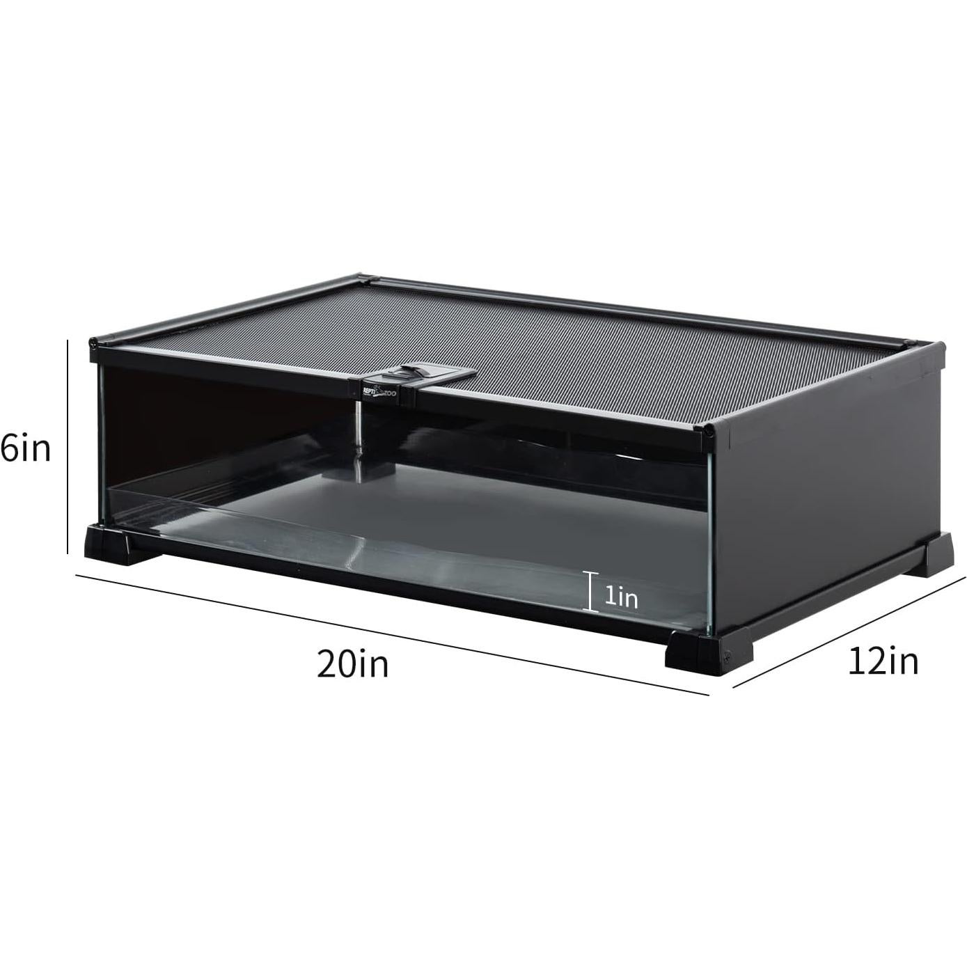 Terrario de Vidrio REPTIZOO 50.8x30.5x15.2 cm para Reptiles