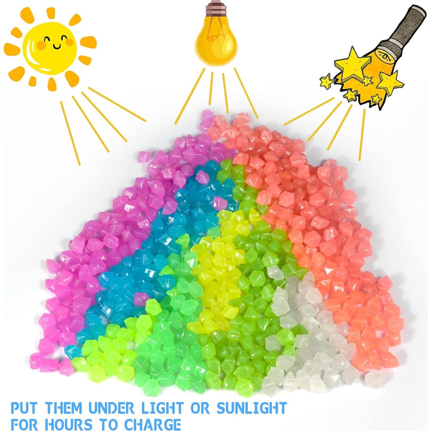 700 Rocas Brillantes Luminiscentes BokingOne para Jardín y Acuario