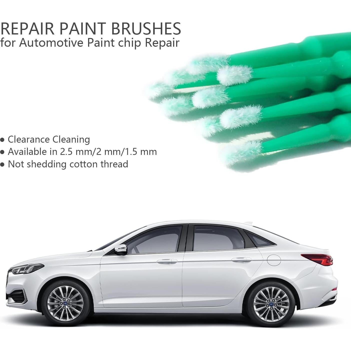 Pinceles de Retoque Automotriz ICSTM 400 Pcs 1.5-2.5mm