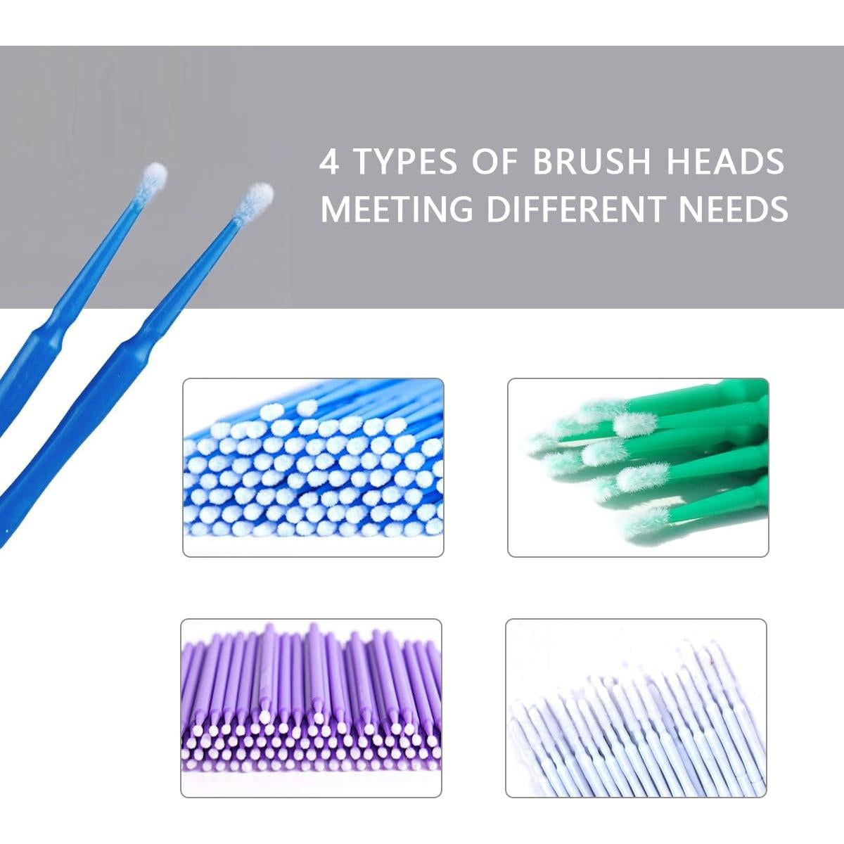 Pinceles de Retoque Automotriz ICSTM 400 Pcs 1.5-2.5mm