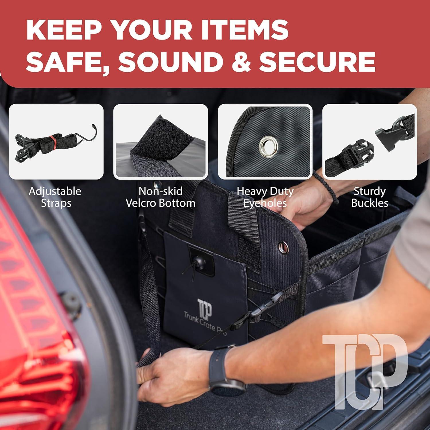 Organizador de Maletero TRUNKCRATEPRO Grande Negro Plegable