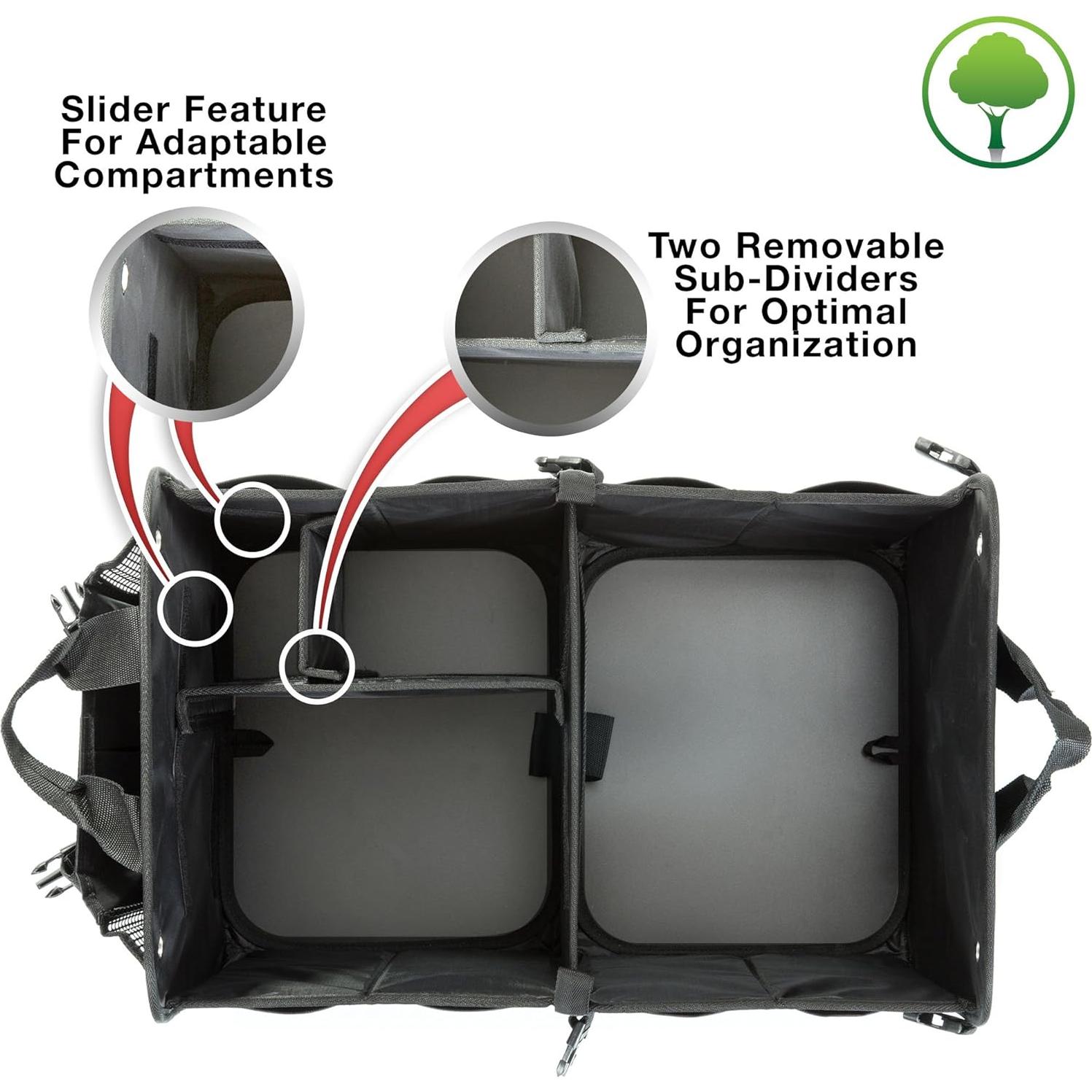 Organizador de Maletero TRUNKCRATEPRO Grande Negro Plegable