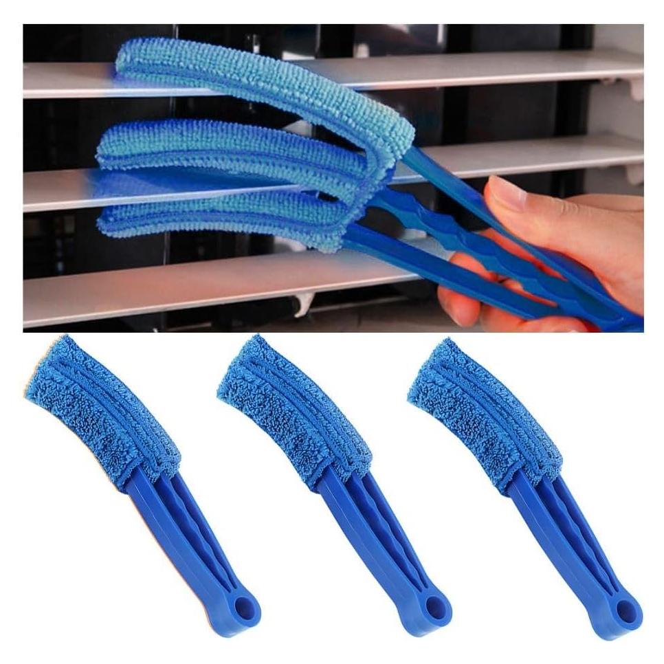 3 Piezas Limpiador de Ventilación KHGUZ Microfibra Azul