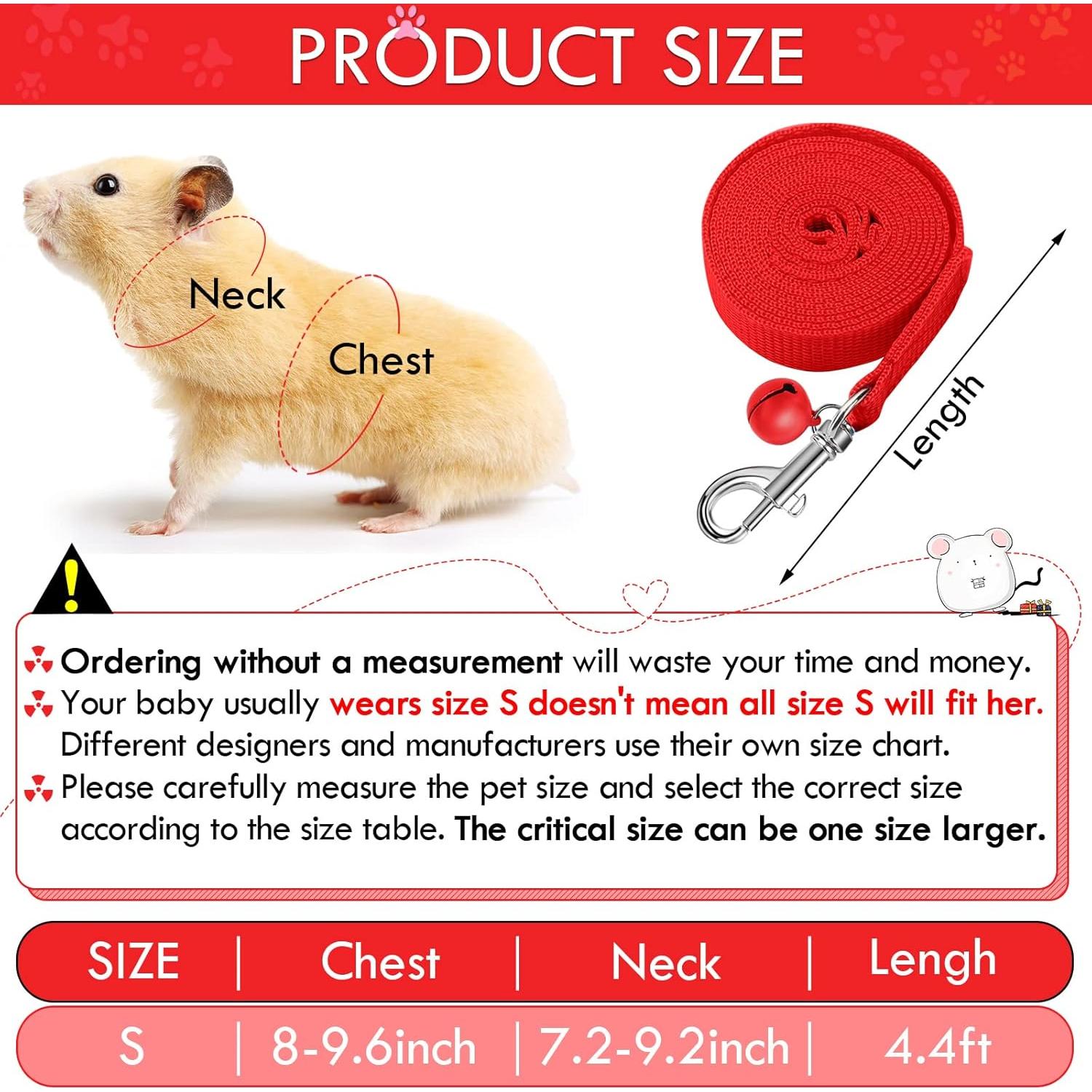 Arnés para Cobayas y Conejos SATINIOR con Correa y Campana S