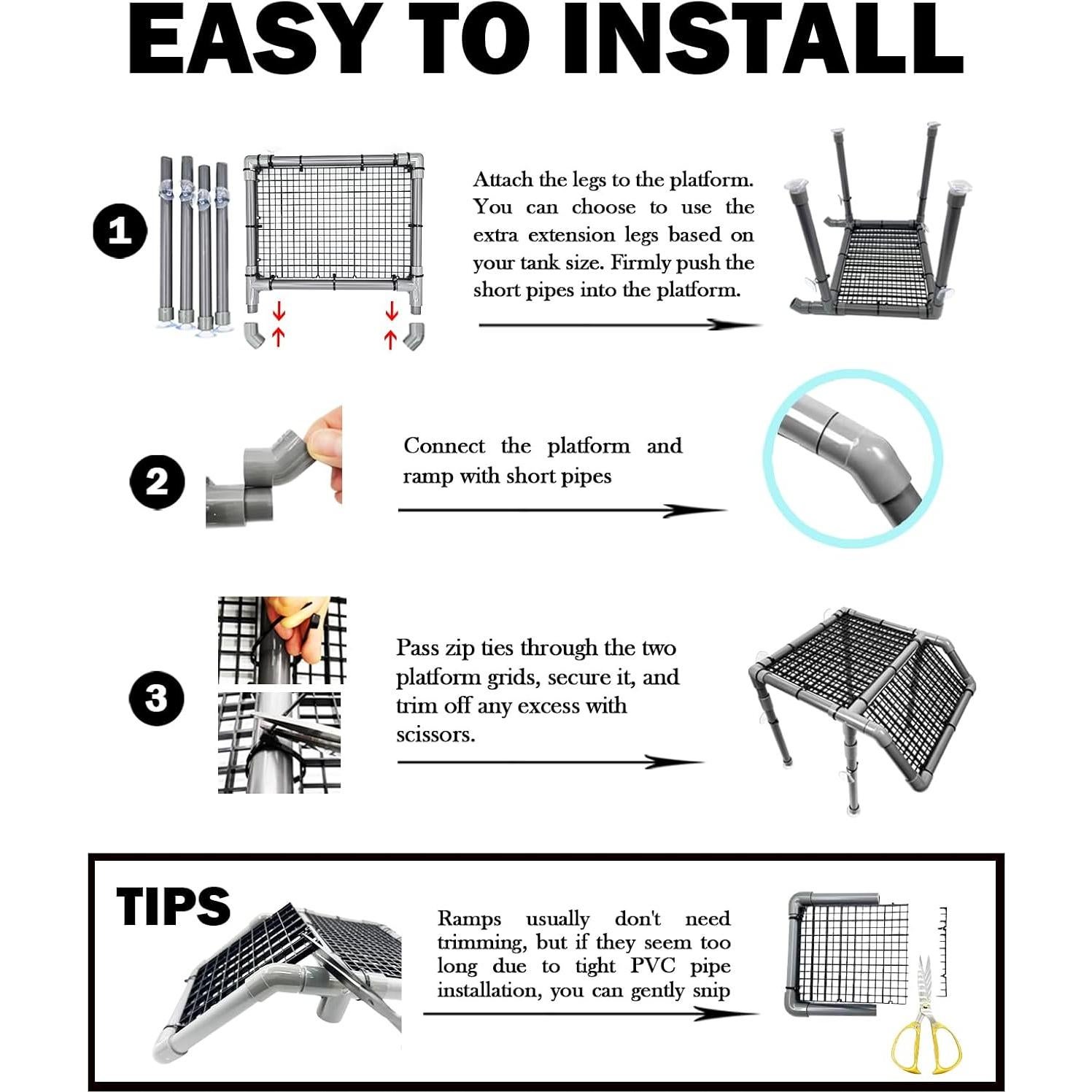 Plataforma de Sol Basking Grande StellarOcean para Tortugas 1.04kg
