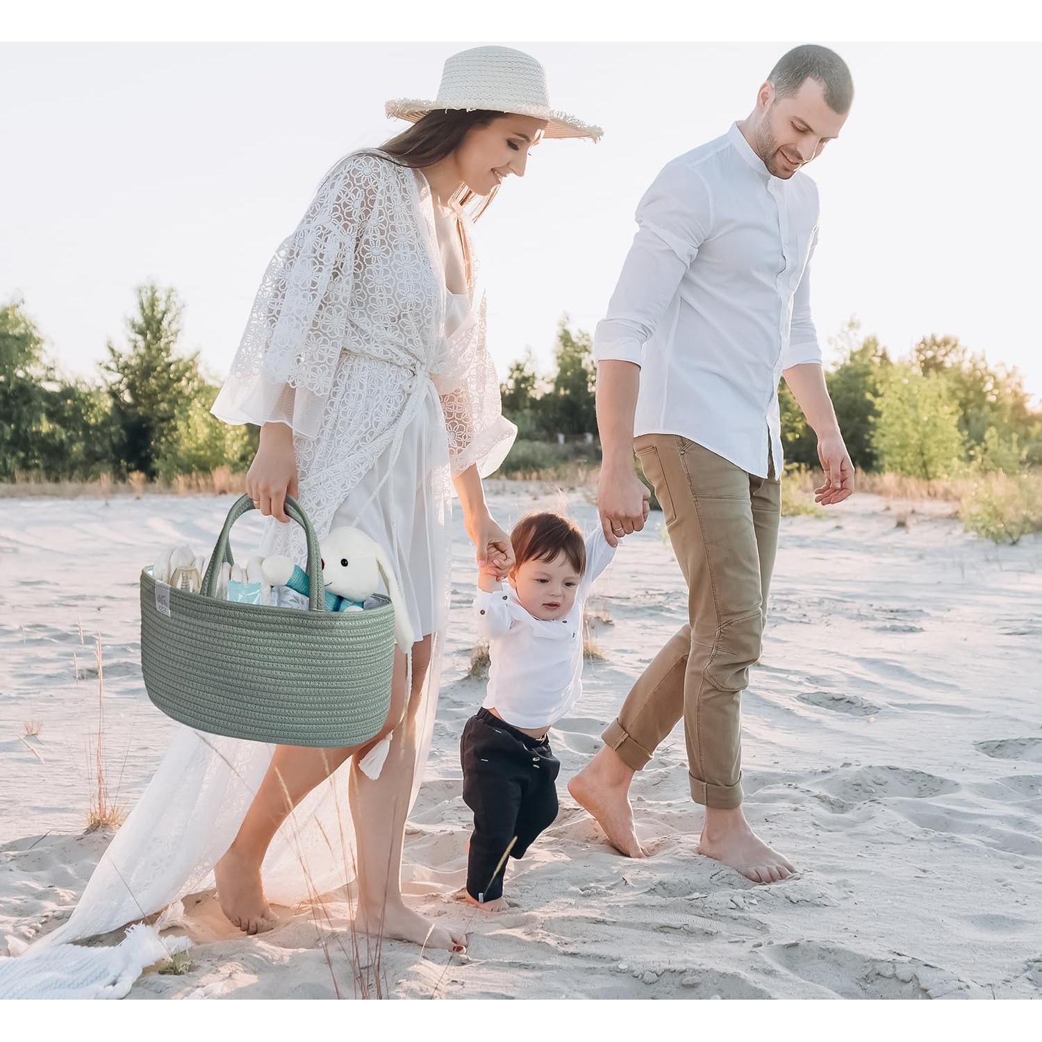 Organizador de Pañales KiddyCare Grande Albahaca con Asa