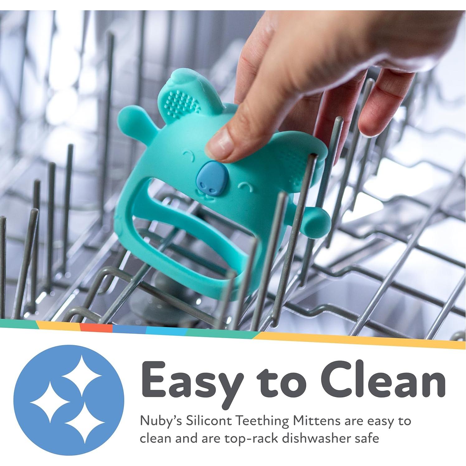 Mitón de Dentición Silicona Nuby Oso Azul 3+ Meses