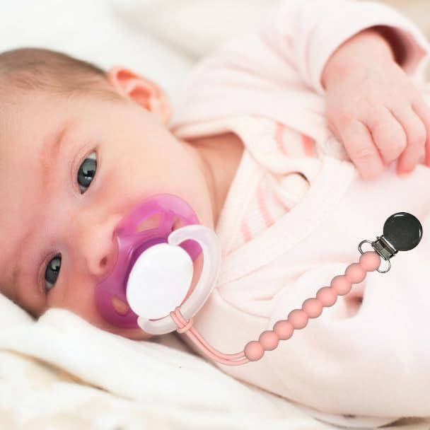 Clip de Chupete MORIBOX - Paquete de 4 Silicona Grado Alimenticio