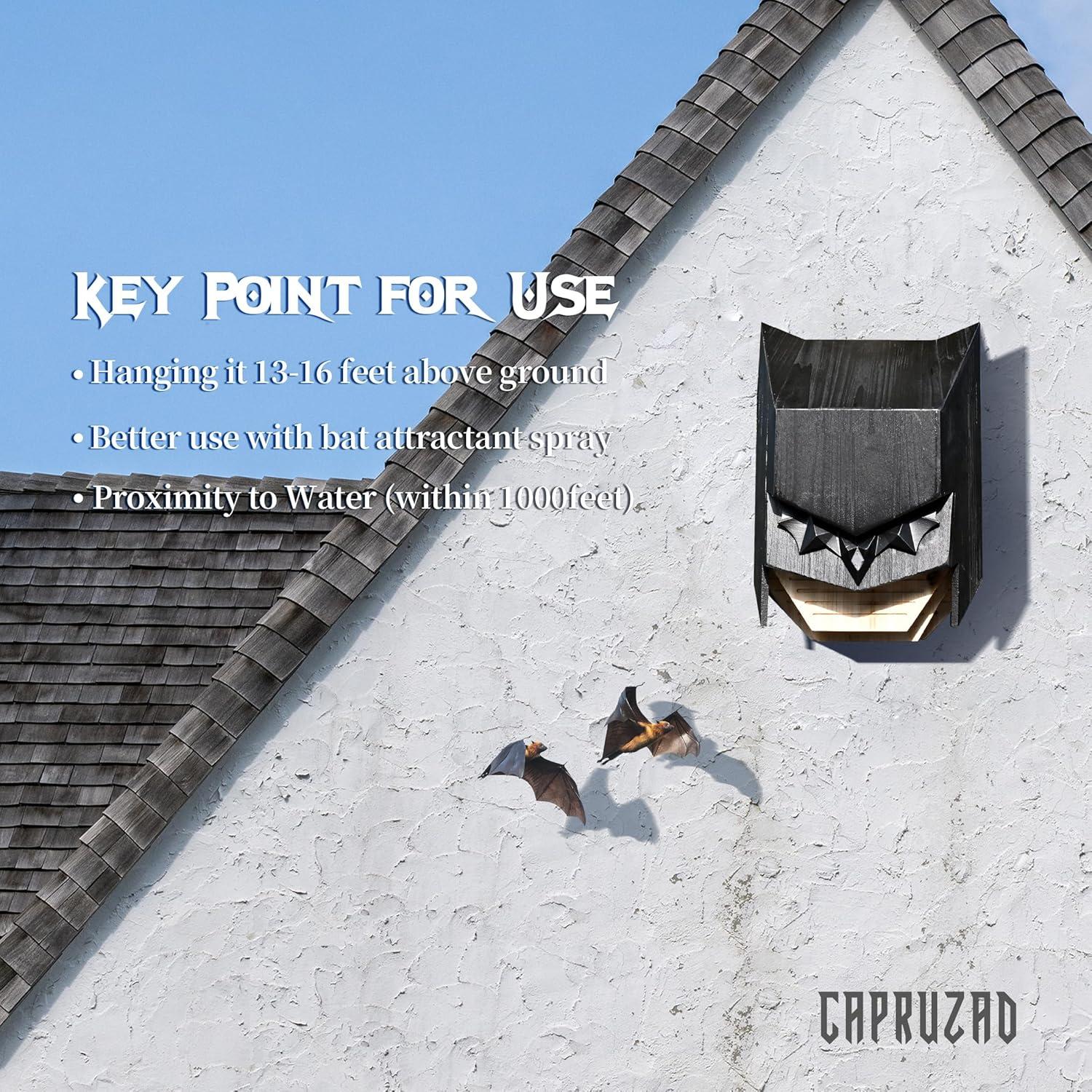 Casa para Murciélagos Caped Hero - Madera 3 Cámaras Resistente