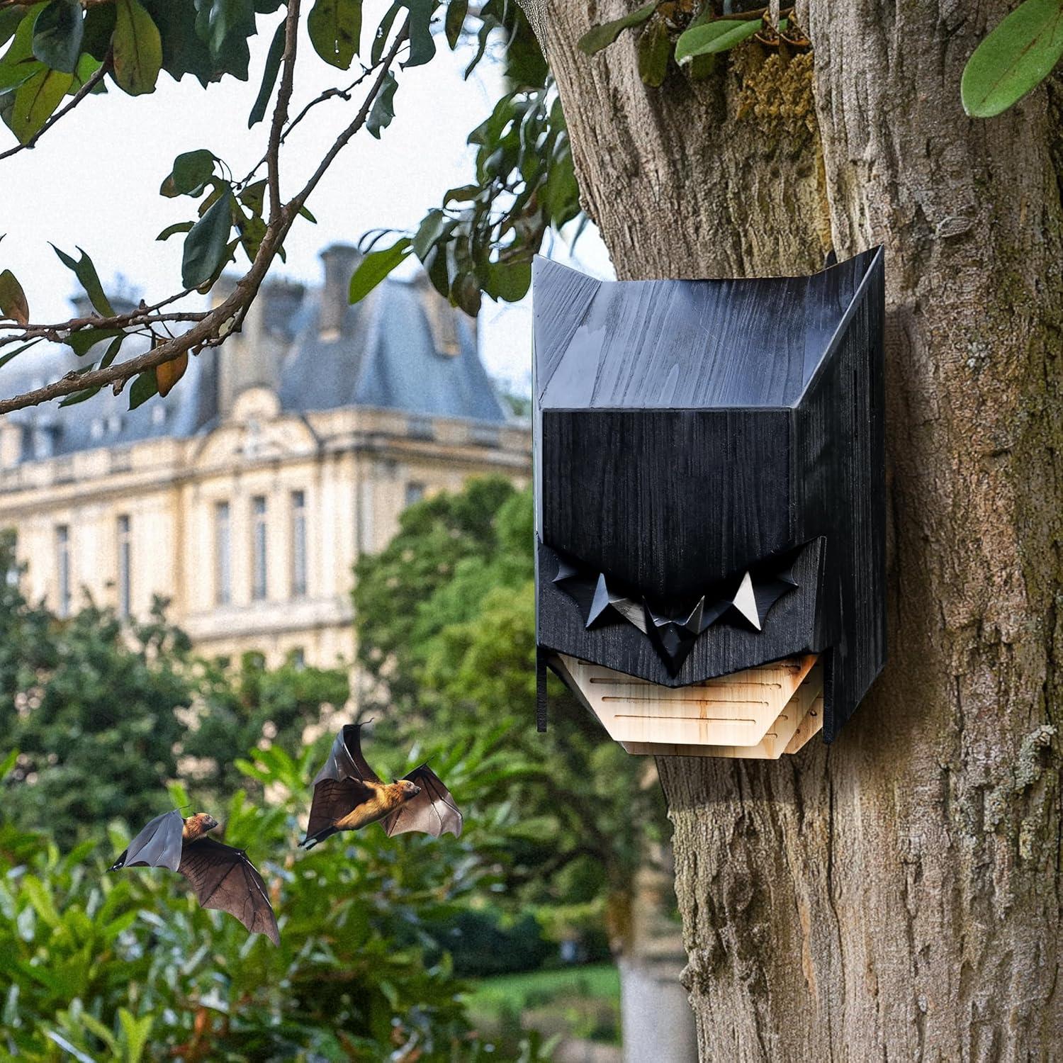 Casa para Murciélagos Caped Hero - Madera 3 Cámaras Resistente