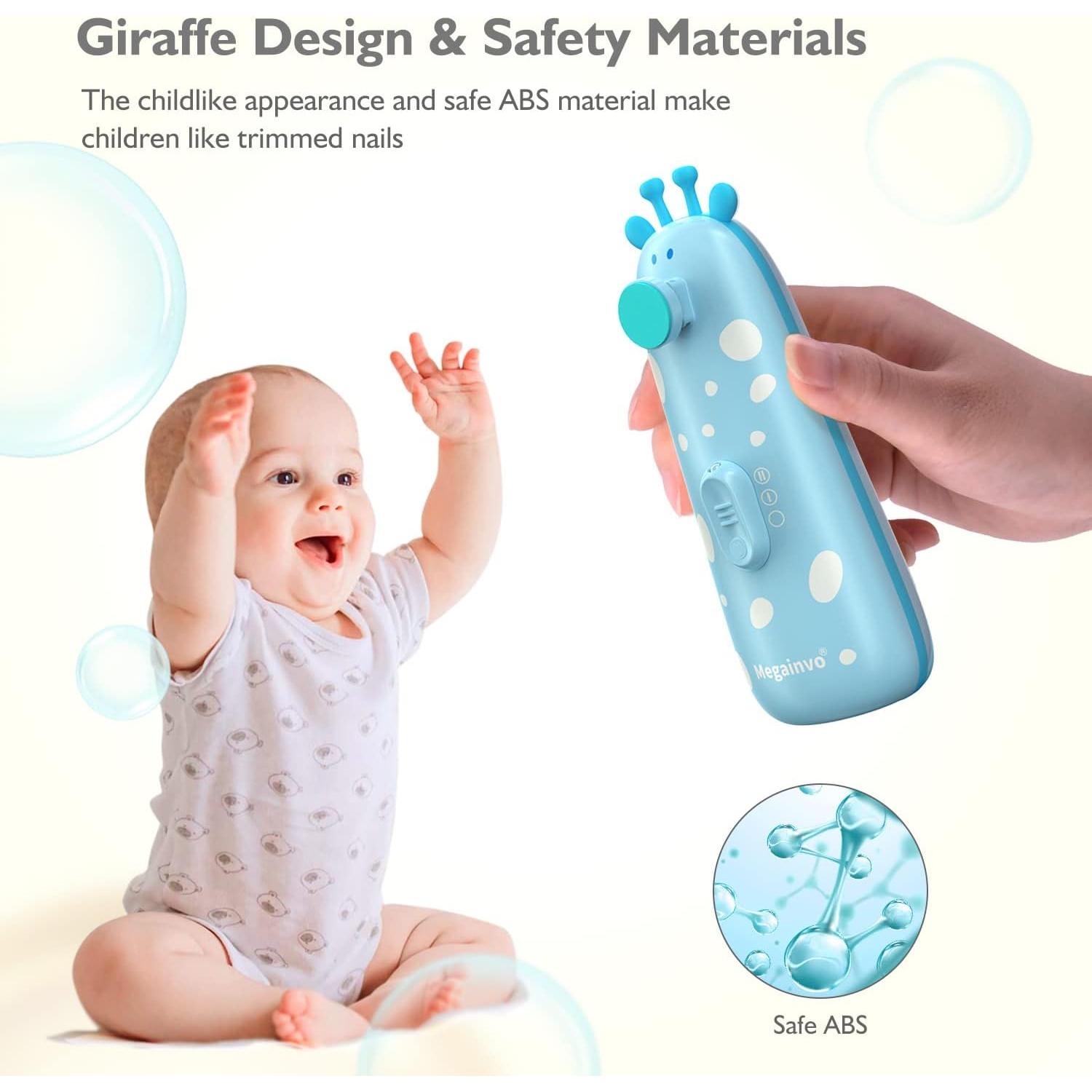 Cortador de Uñas Eléctrico para Bebés Megainvo Azul 10 en 1