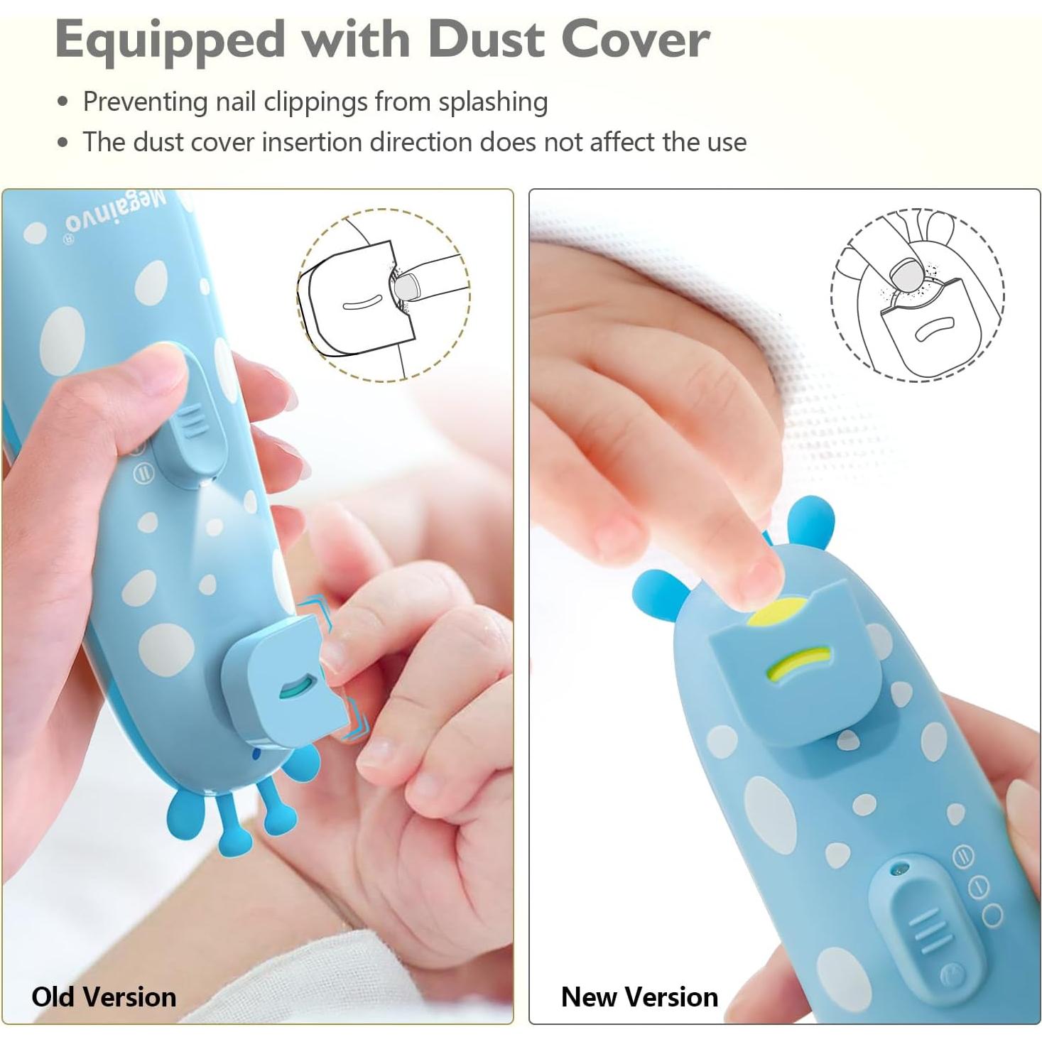 Cortador de Uñas Eléctrico para Bebés Megainvo Azul 10 en 1