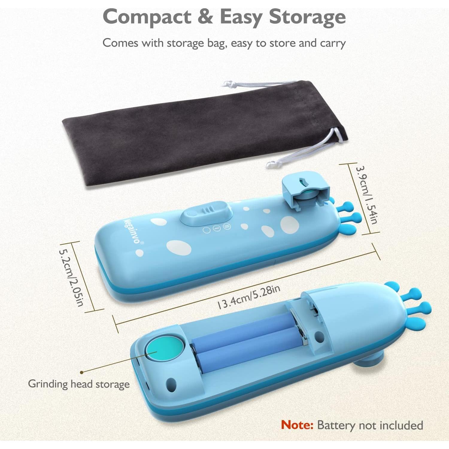 Cortador de Uñas Eléctrico para Bebés Megainvo Azul 10 en 1