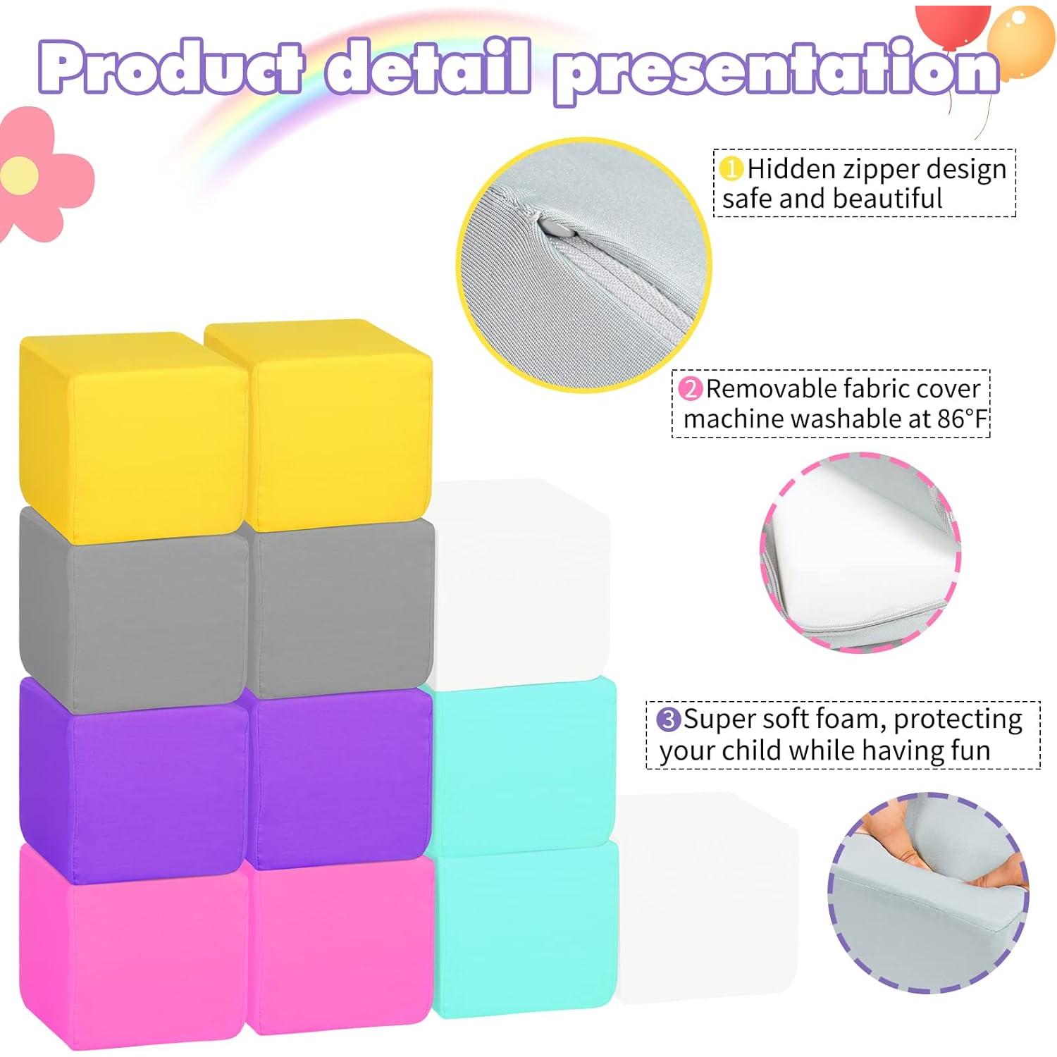 Bloques de Espuma Suaves MODEREVE - Set de 12 Piezas 13.97 cm