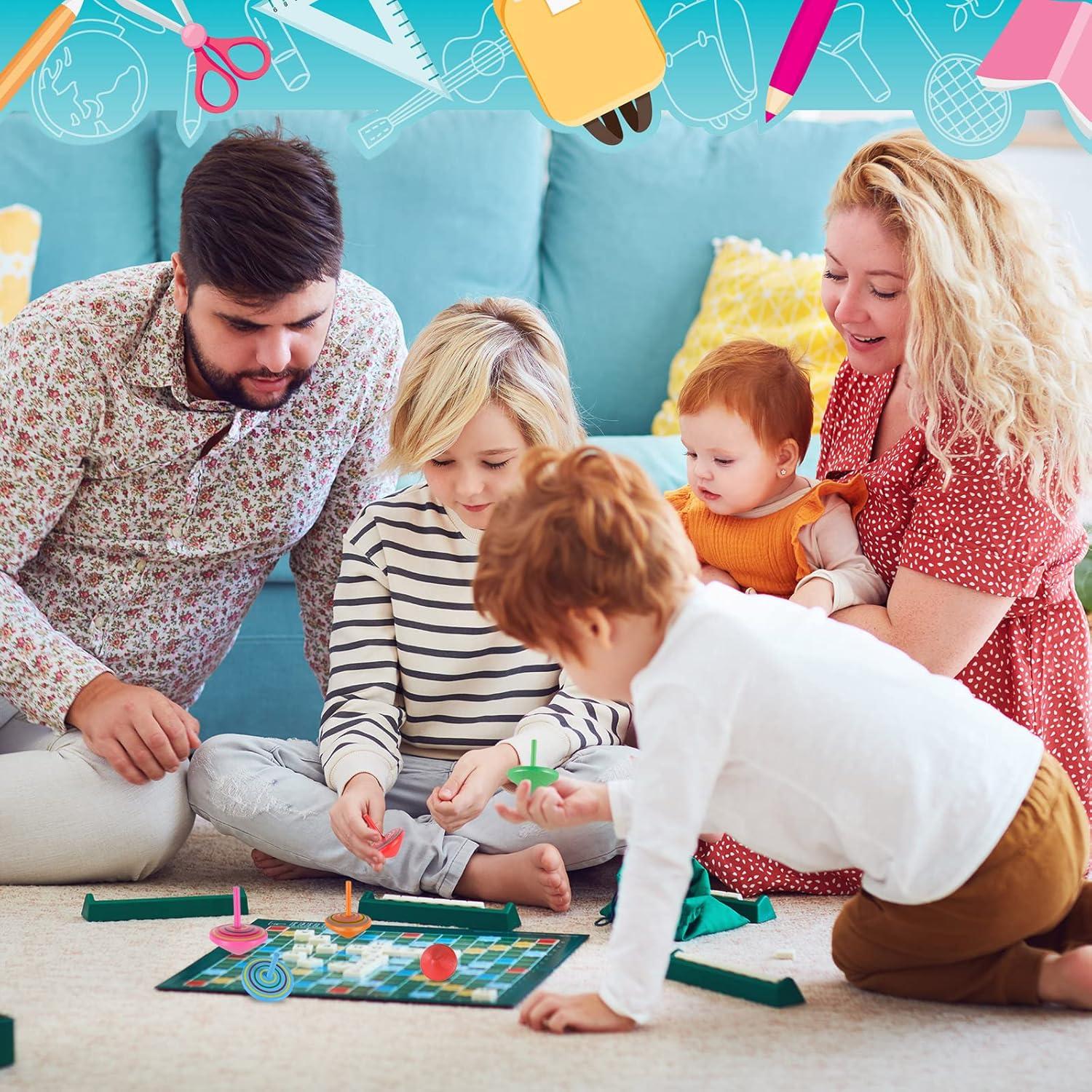 Trompos de Madera Aoriher Coloridos - 12 Piezas Educativos