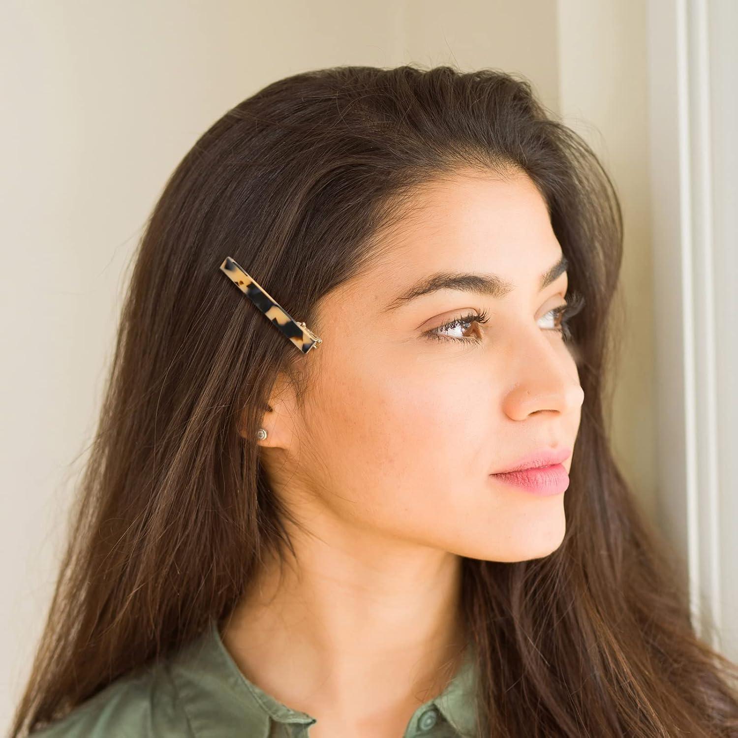 Pinzas para el cabello Cobahom - Estampado de leopardo - 12 Pcs 6 cm