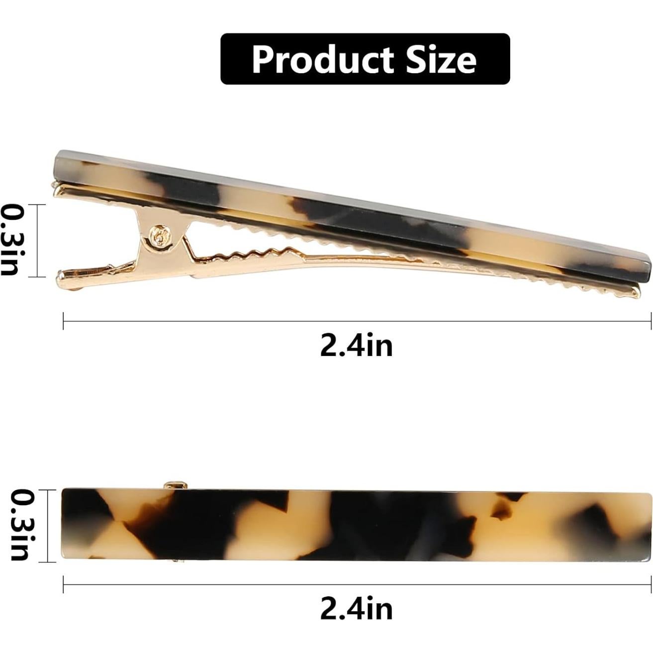 Pinzas para el cabello Cobahom - Estampado de leopardo - 12 Pcs 6 cm