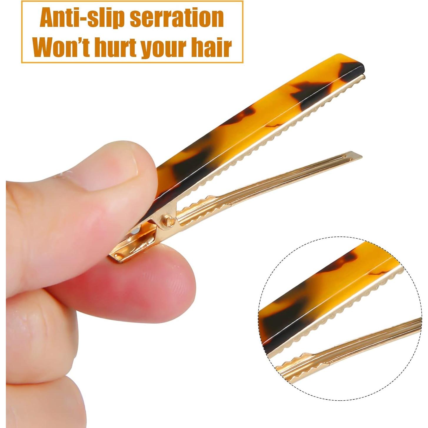 Pinzas para el cabello Cobahom - Estampado de leopardo - 12 Pcs 6 cm