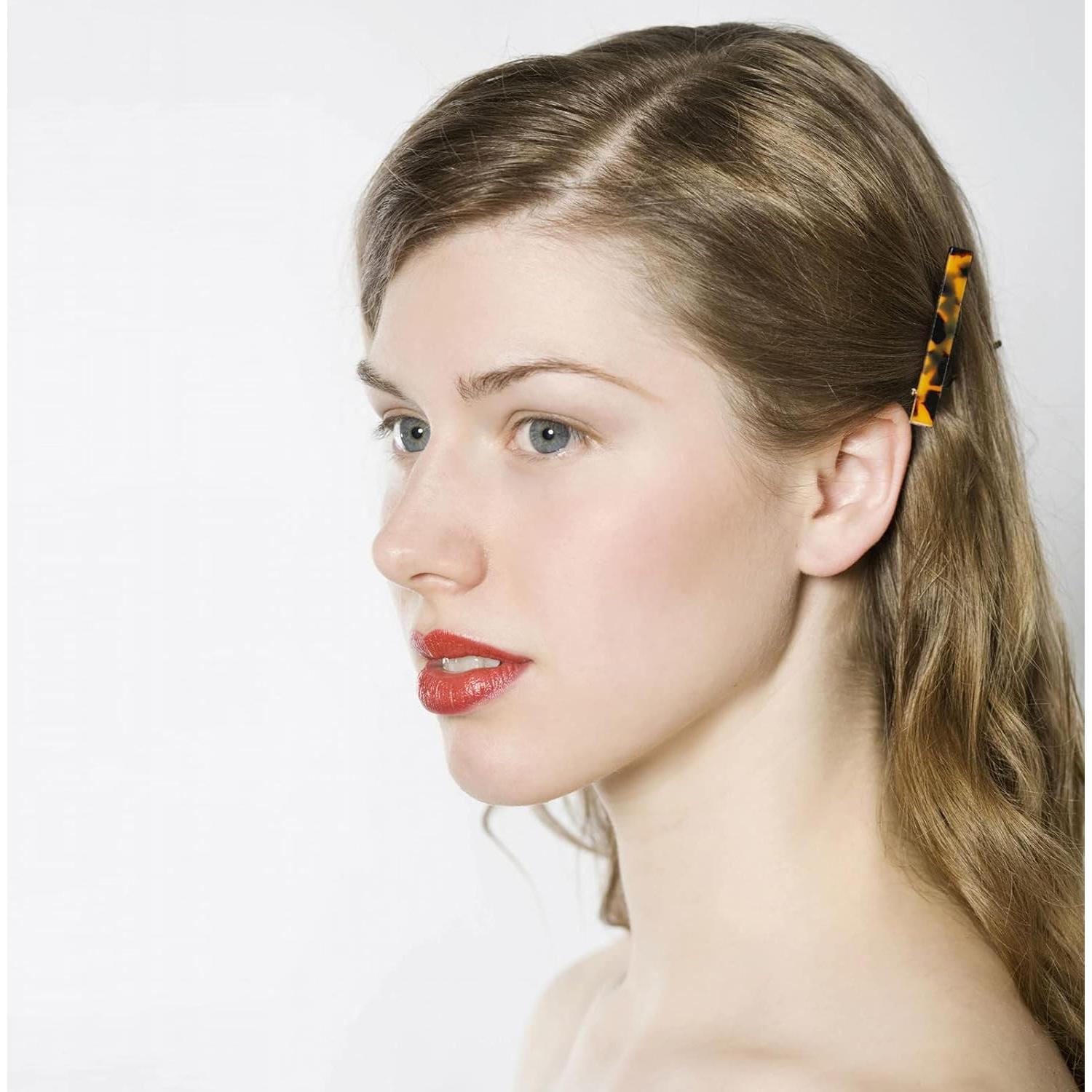 Pinzas para el cabello Cobahom - Estampado de leopardo - 12 Pcs 6 cm