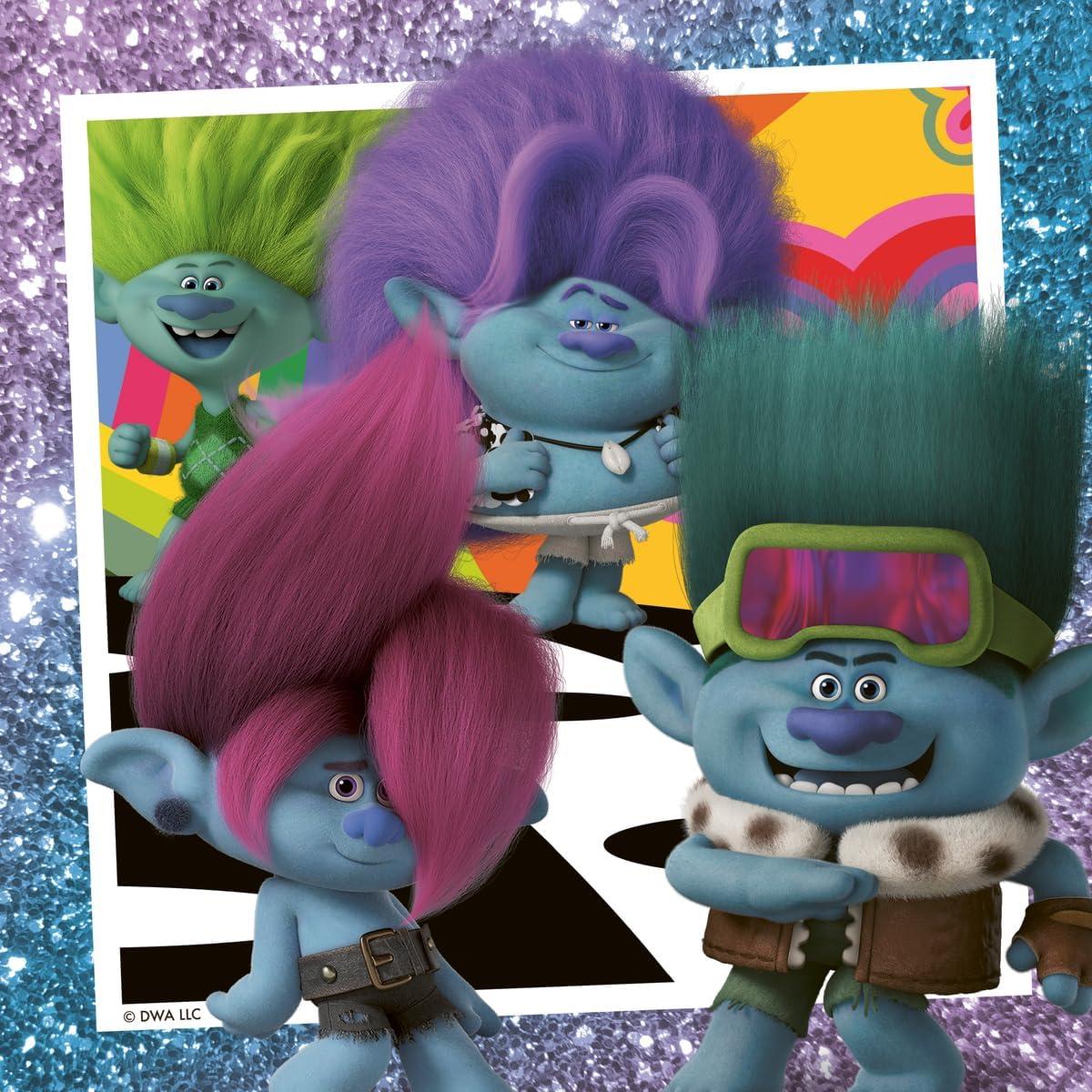 Set de Rompecabezas Trolls 3 Ravensburger 3x49 Piezas 21x21cm