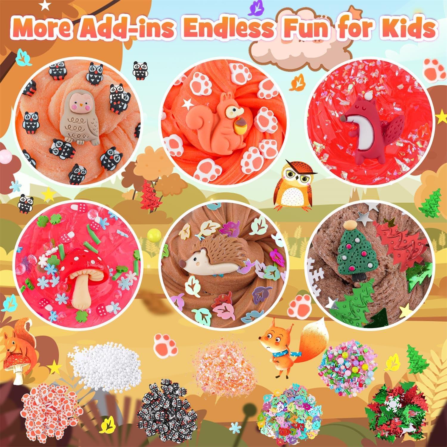 Kit de Slime de Bosque LAWOHO - 6 Paquetes 360ml para Niños