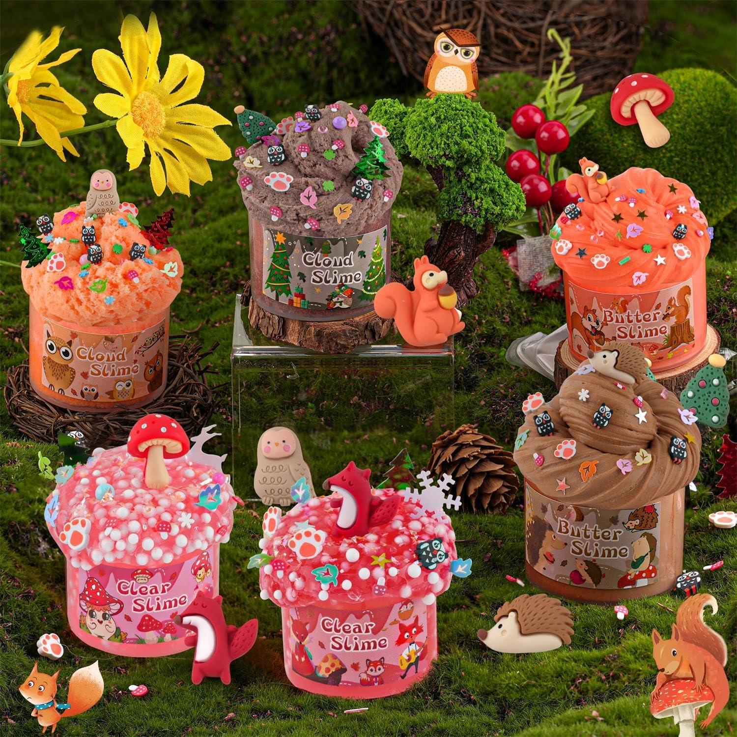 Kit de Slime de Bosque LAWOHO - 6 Paquetes 360ml para Niños