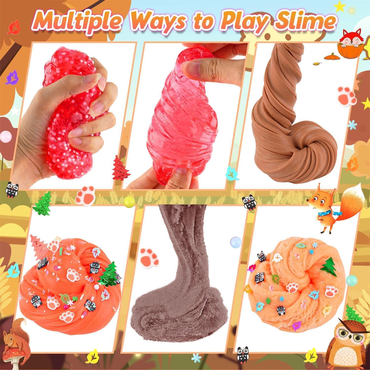 Kit de Slime de Bosque LAWOHO - 6 Paquetes 360ml para Niños