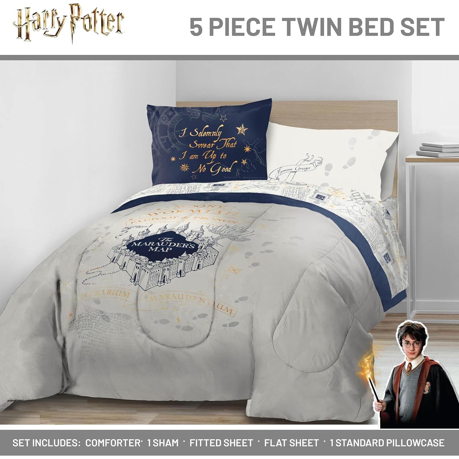 Juego de Edredón Harry Potter Jay Franco 5 Piezas Individual
